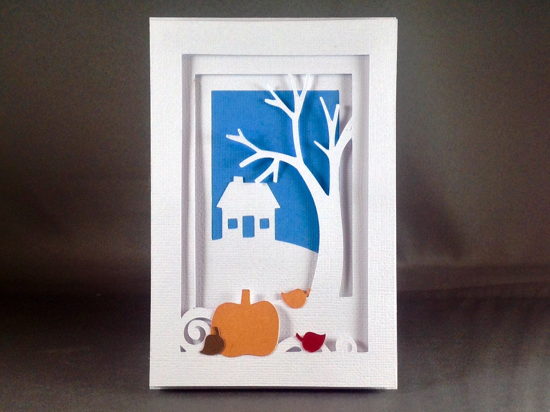 Fall Pumpkin Thanksgiving Pop Up 3D Greeting Card