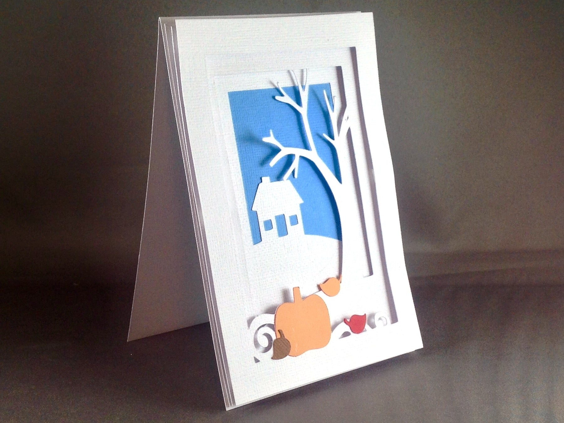 Fall Pumpkin Thanksgiving Pop Up 3D Greeting Card