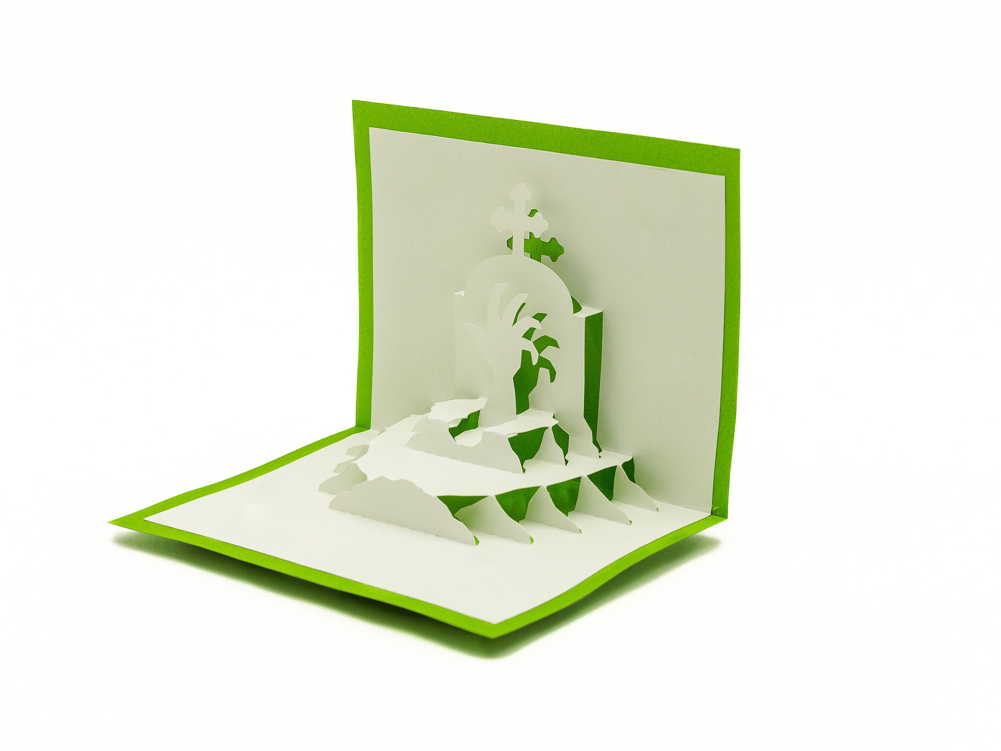 Zombie Graveyard Pop Up Halloween Card: Spooky Unique 3D Design, Gruesome Keepsake & Decor