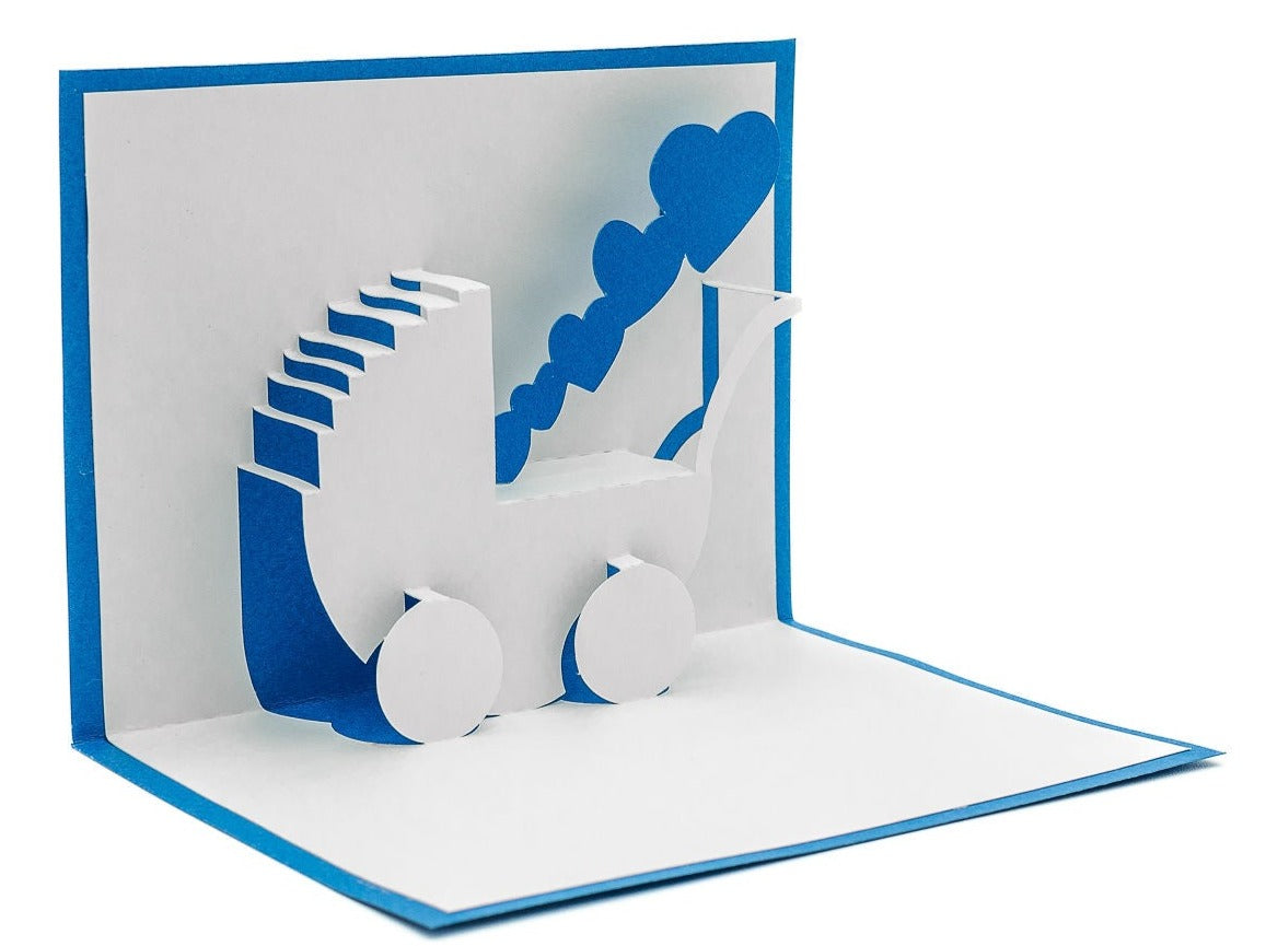 Baby Announcement 3D Pop Up Card for New Parents: Gender Reveal, Congratulations, Shower Gift for New Mom Personalized