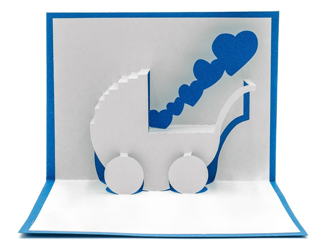 Baby Announcement 3D Pop Up Card for New Parents: Gender Reveal, Congratulations, Shower Gift for New Mom Personalized