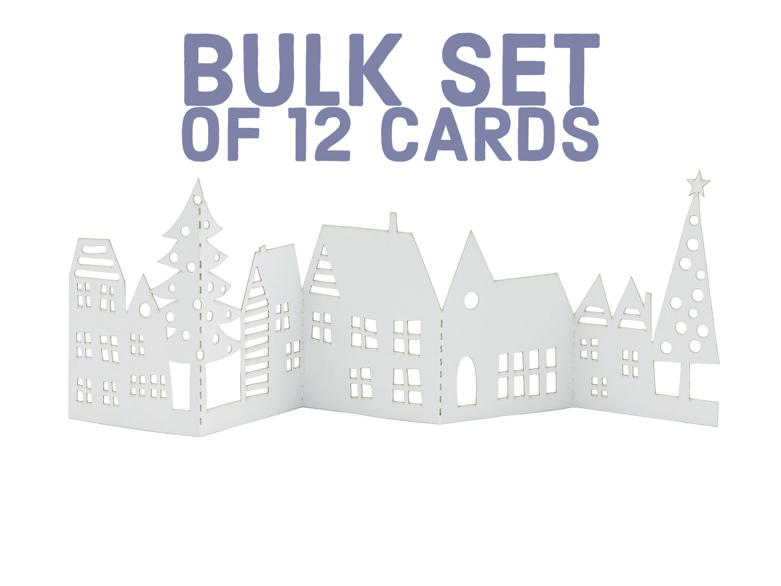 Bulk Set of 12 Winter Village Christmas Gift Tag Pop Up 3D Greeting Ca –  Pop Up Cards & Crafts