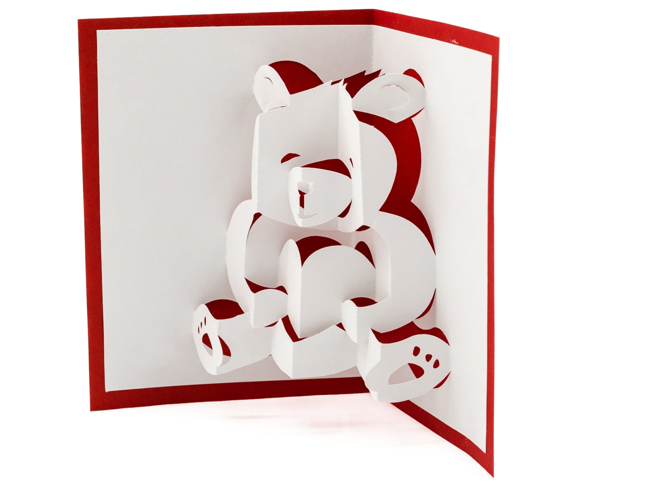 Love Teddy Bear 3D Pop Up Card for Valentine&