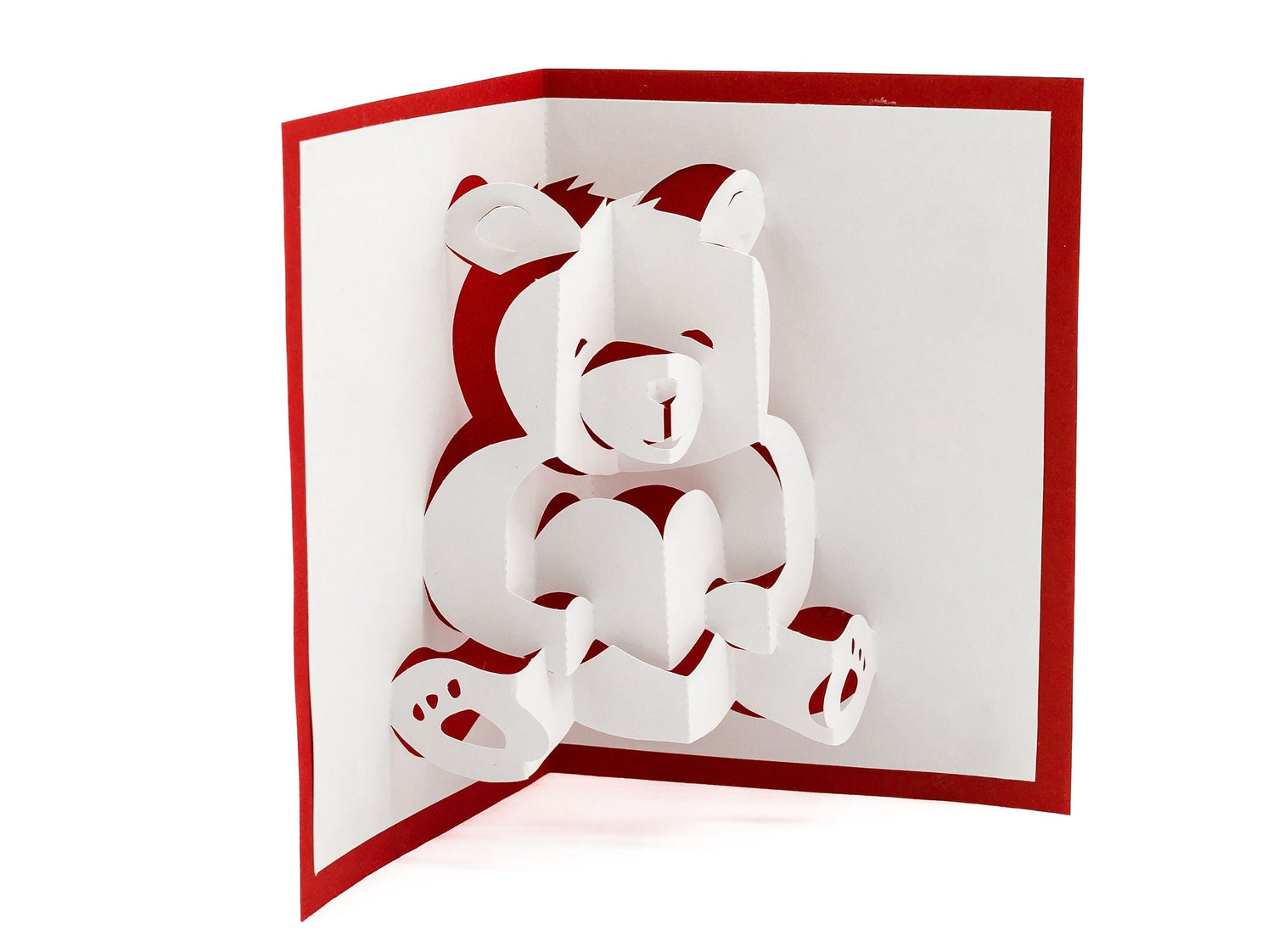 Love Teddy Bear 3D Pop Up Card for Valentine&