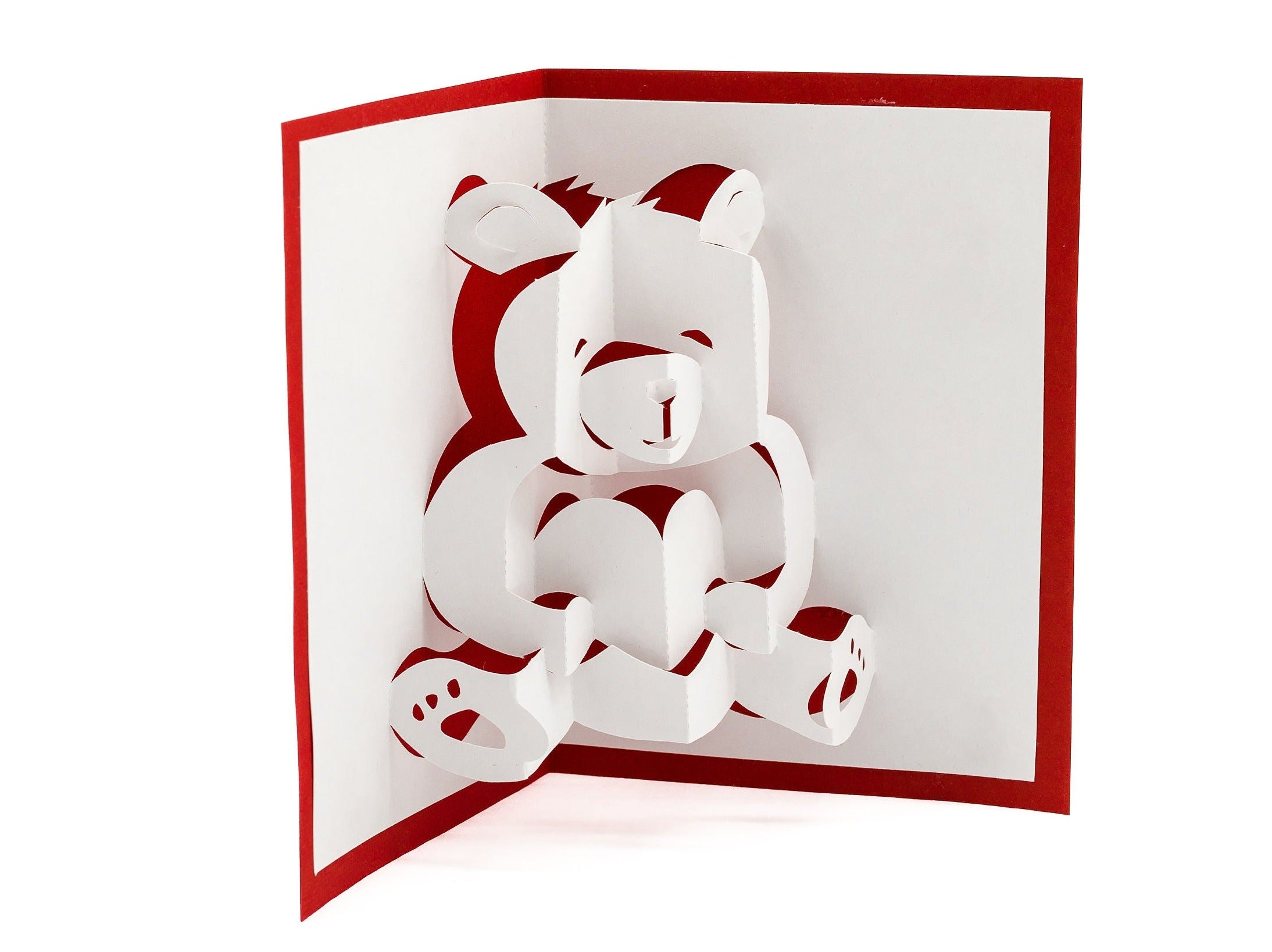 Love Teddy Bear 3D Pop Up Card for Valentine&