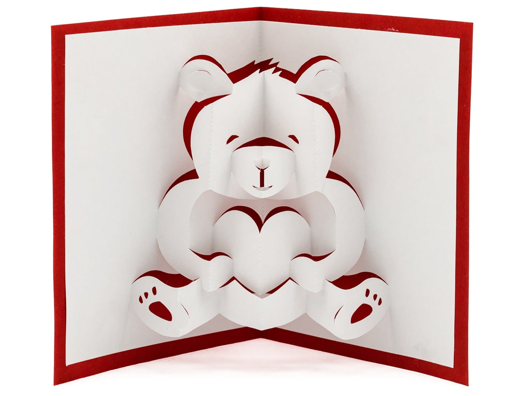 Teddy Bear 3D Pop Up Valentines Day Card, Bear Hug Card