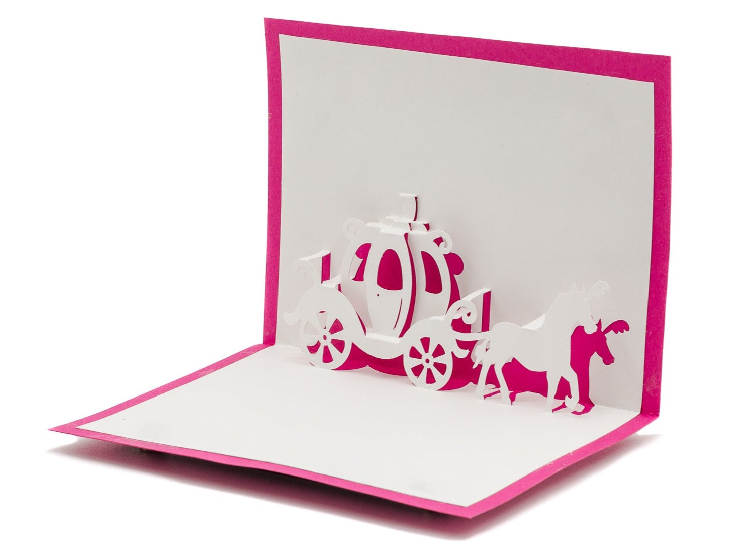 Princess Carriage 3D Pop Up Card: Enchanting Cinderella Fairytale Birthday Greeting & Handmade Paper Art
