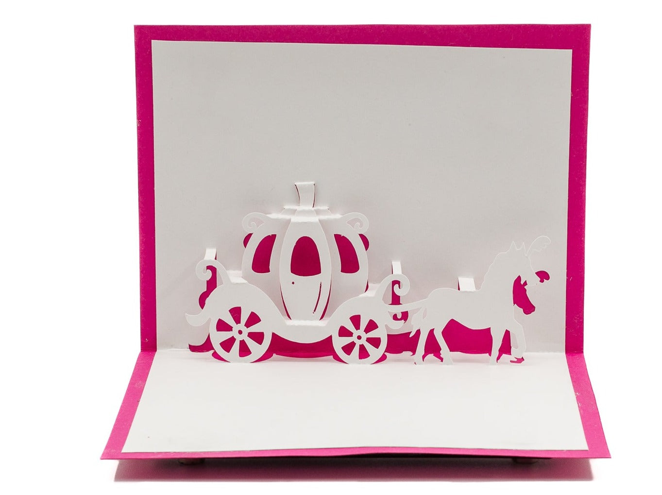 Princess Carriage 3D Pop Up Card: Enchanting Cinderella Fairytale Birthday Greeting & Handmade Paper Art