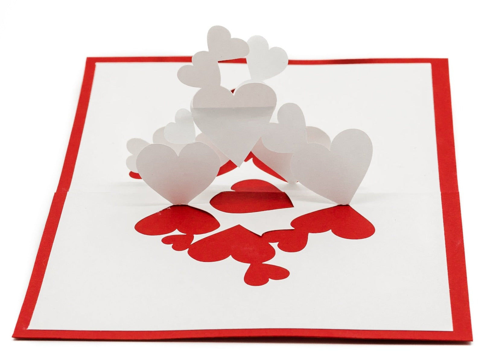 Field of Hearts Romantic 3D Pop Up Card: Handmade Love Greeting for Anniversaries, Valentine&