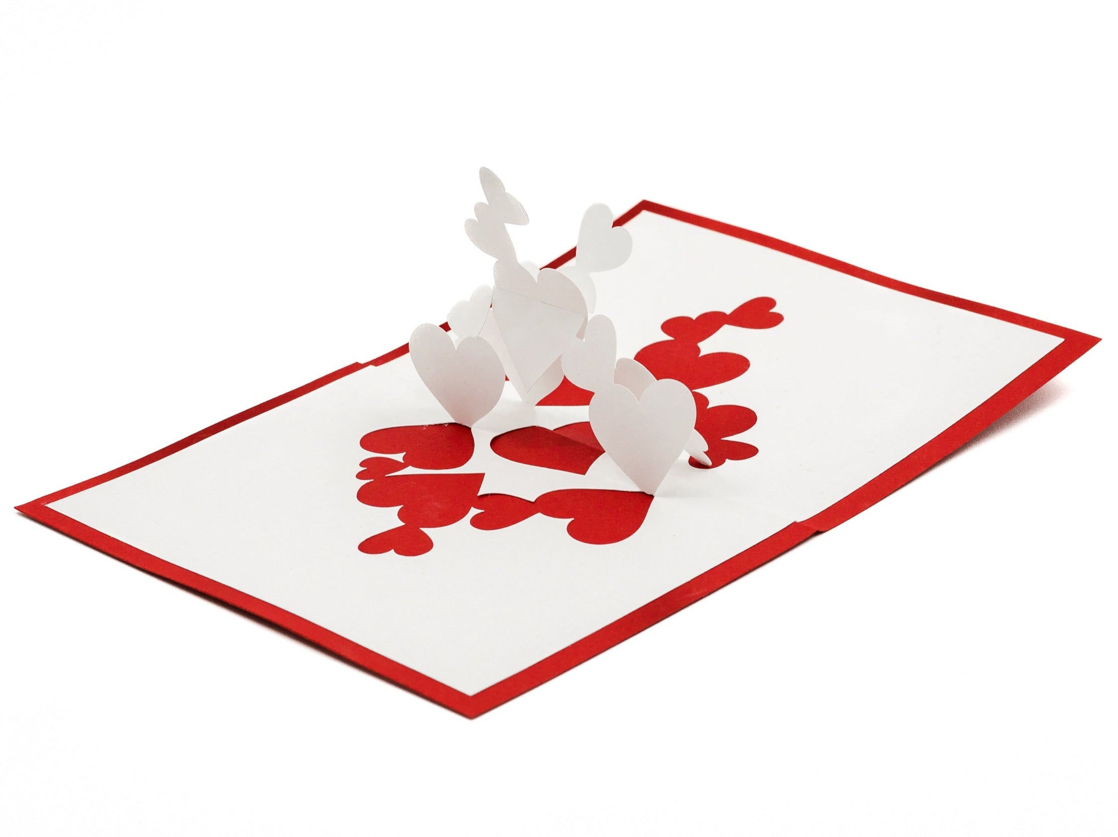 Field of Hearts Romantic 3D Pop Up Card: Handmade Love Greeting for Anniversaries, Valentine&