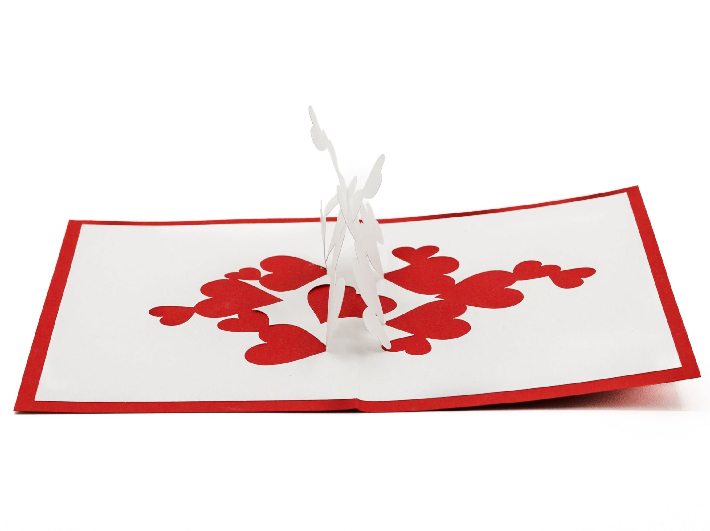 Field of Hearts Romantic 3D Pop Up Card: Handmade Love Greeting for Anniversaries, Valentine&