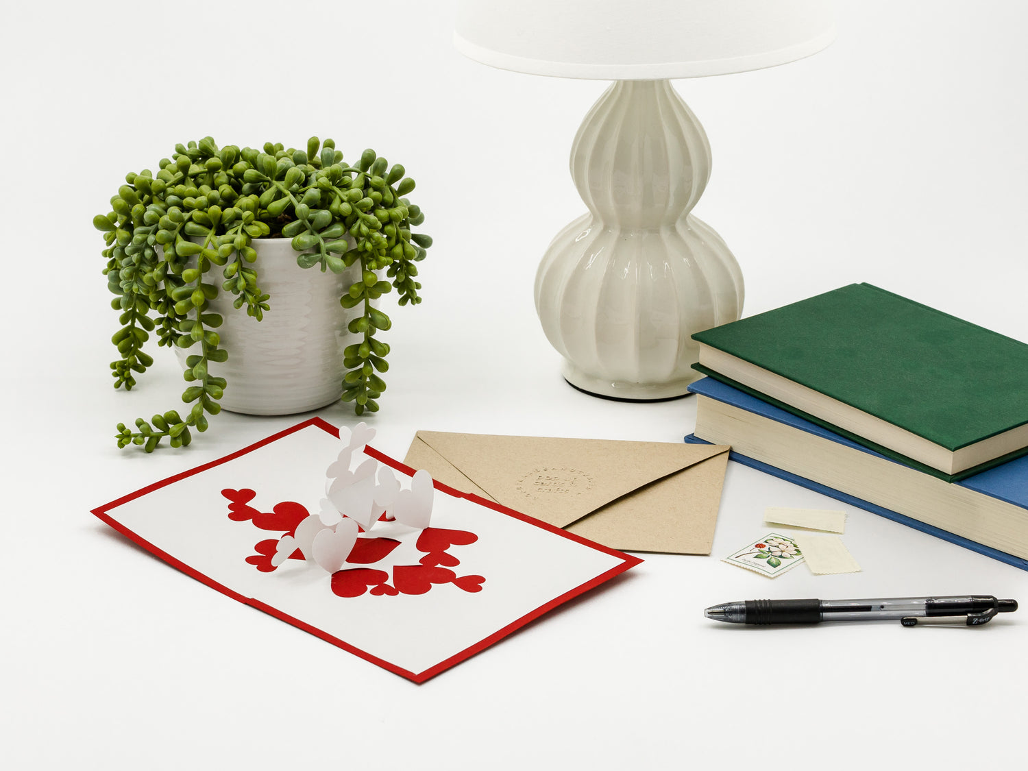 Field of Hearts Romantic 3D Pop Up Card: Handmade Love Greeting for Anniversaries, Valentine&