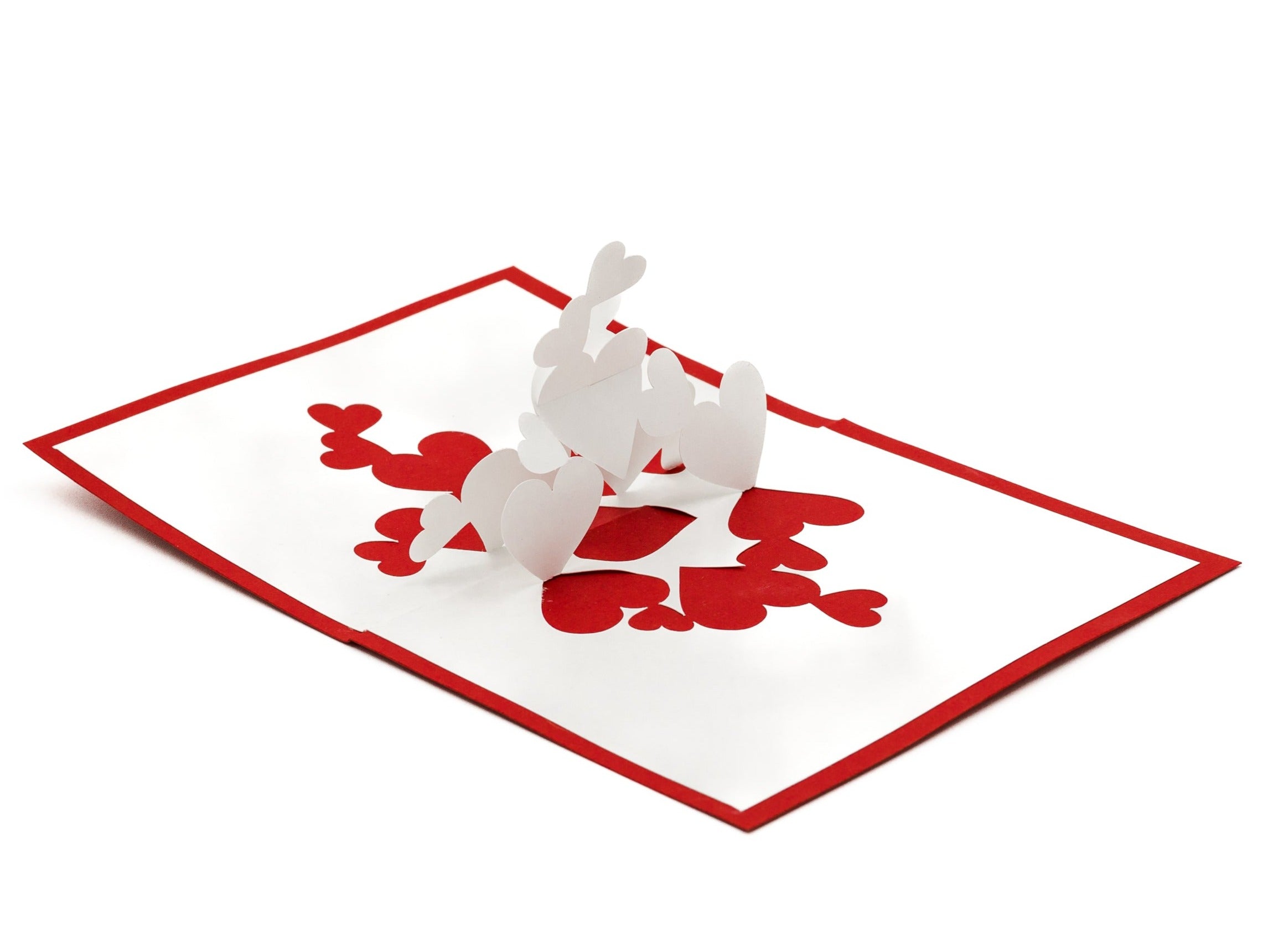 Field of Hearts Romantic 3D Pop Up Card: Handmade Love Greeting for Anniversaries, Valentine&