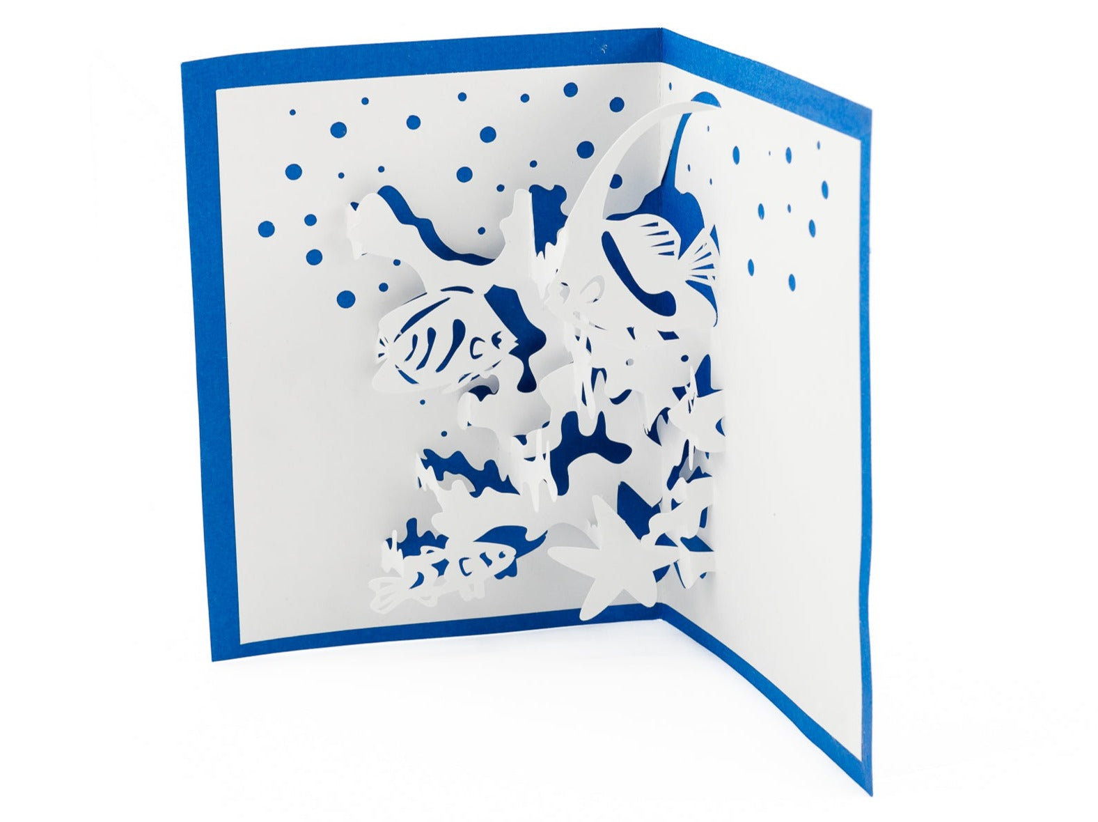Coral Reef 3D Pop Up Card: Ocean Scene, Starfish & Tropical Fish - Nautical Greeting for Beach Lovers