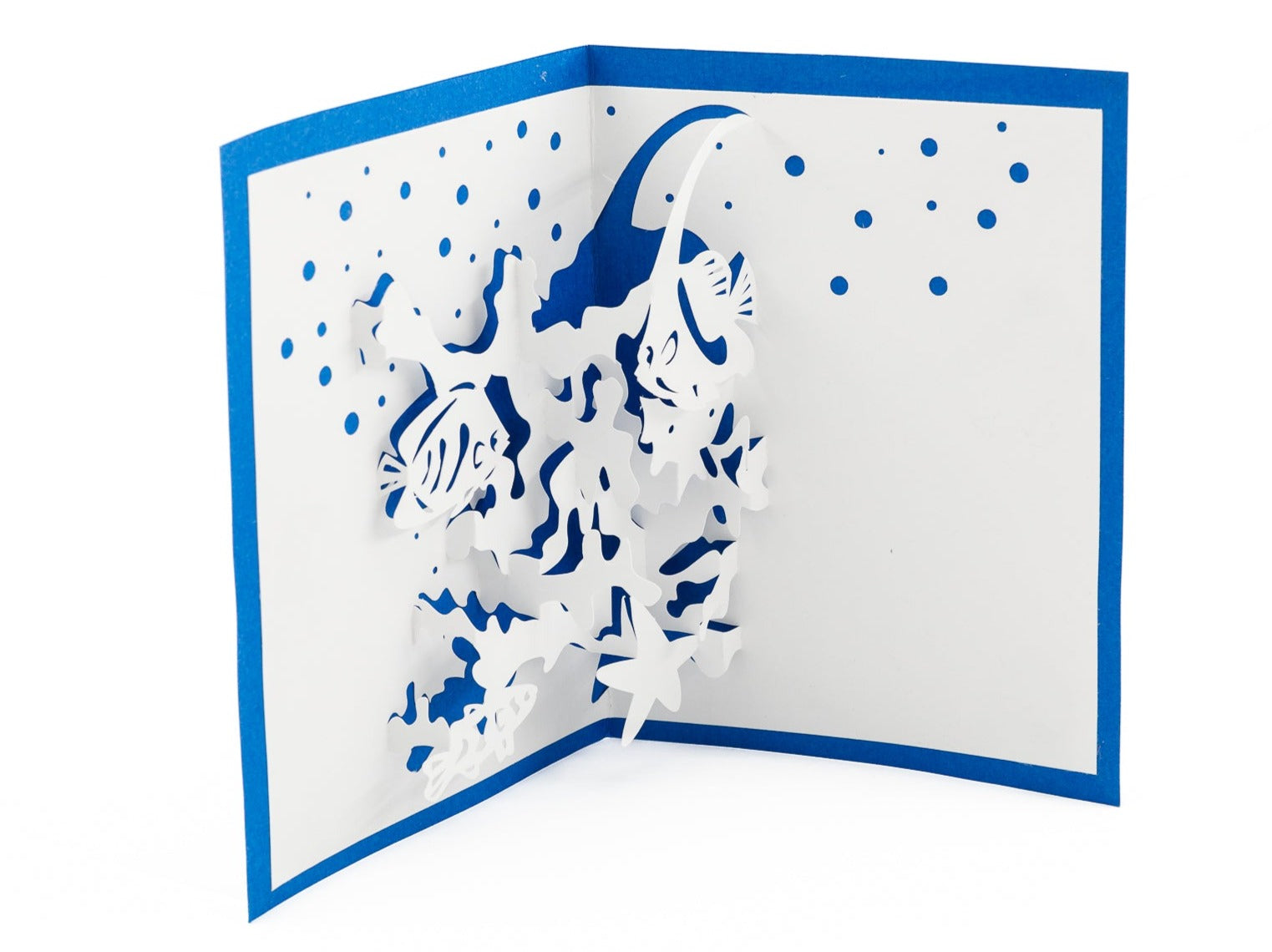 Coral Reef 3D Pop Up Card: Ocean Scene, Starfish & Tropical Fish - Nautical Greeting for Beach Lovers