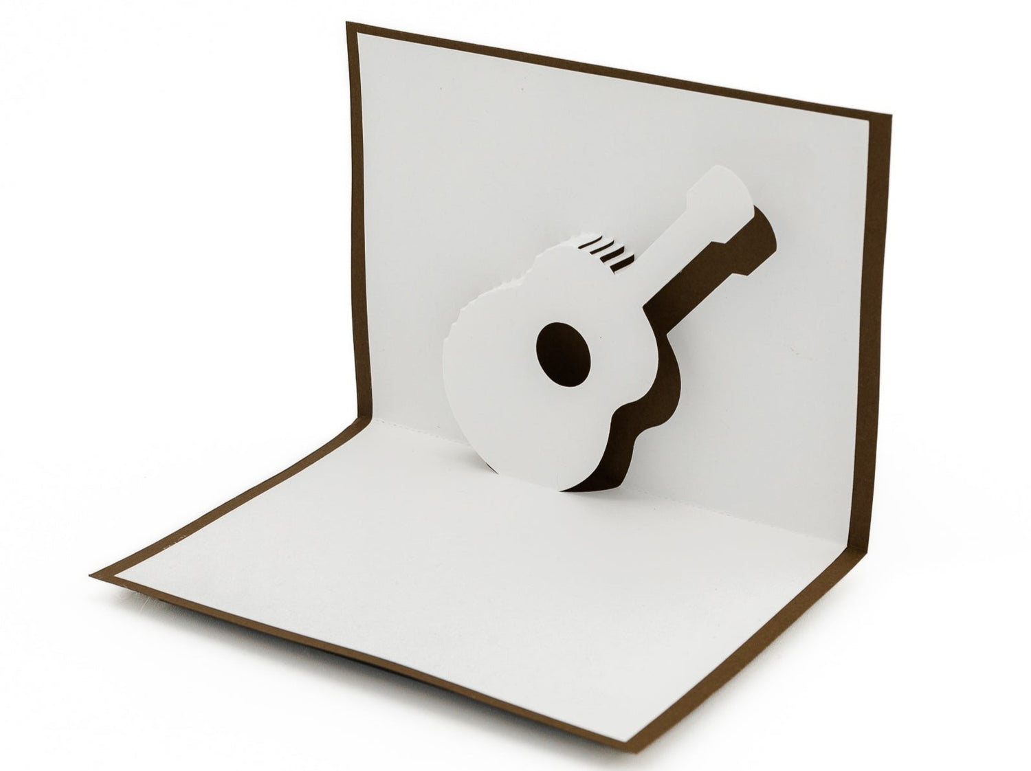 Acoustic Guitar 3D Pop-Up Card: Unique Musical Greeting for Birthdays, Father&