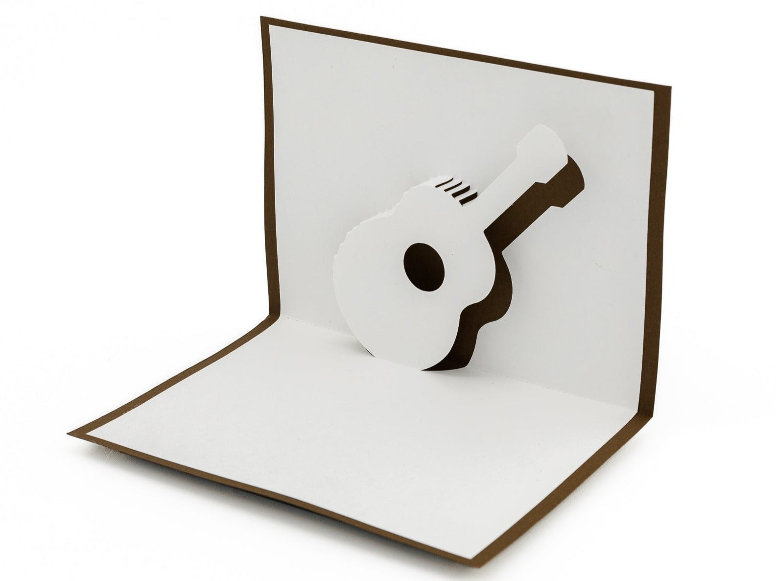 Acoustic Guitar 3D Pop-Up Card: Unique Musical Greeting for Birthdays, Father&