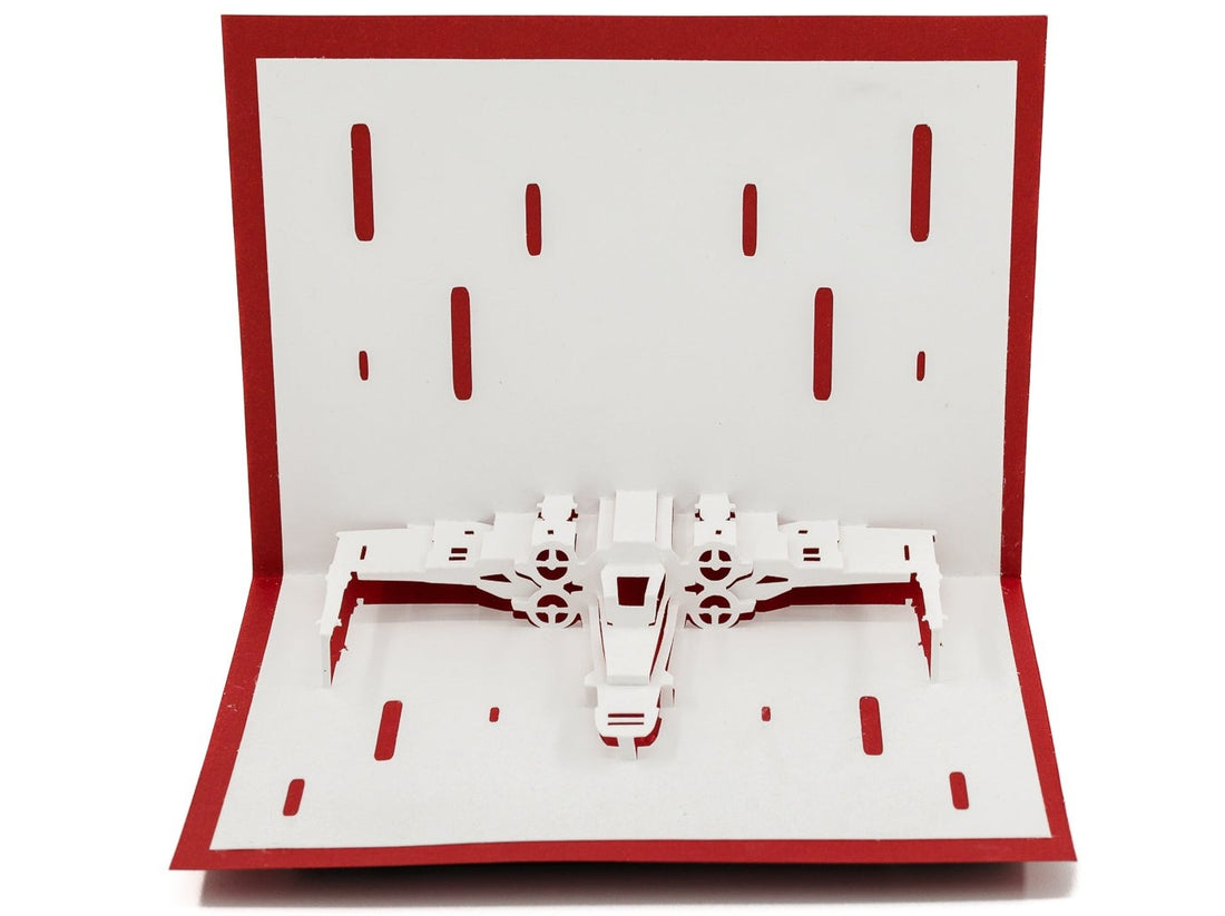 X-Wing Fighter 3D Pop-Up Card: Rebel Alliance Starfighter Greeting for Star Wars Fans