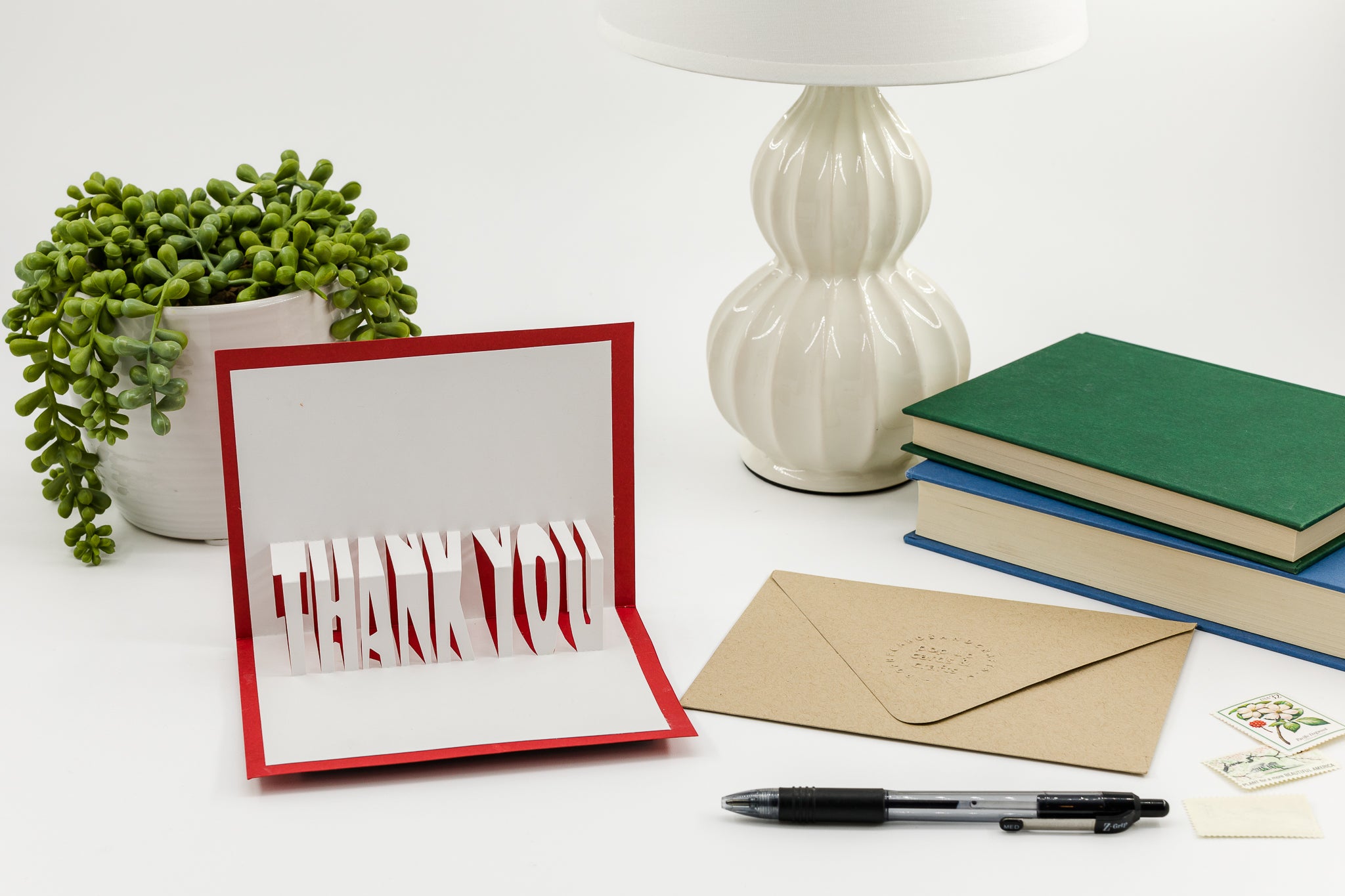 Thank You 3D Pop Up Card: Charming Kirigami Design for Appreciation & Gratitude