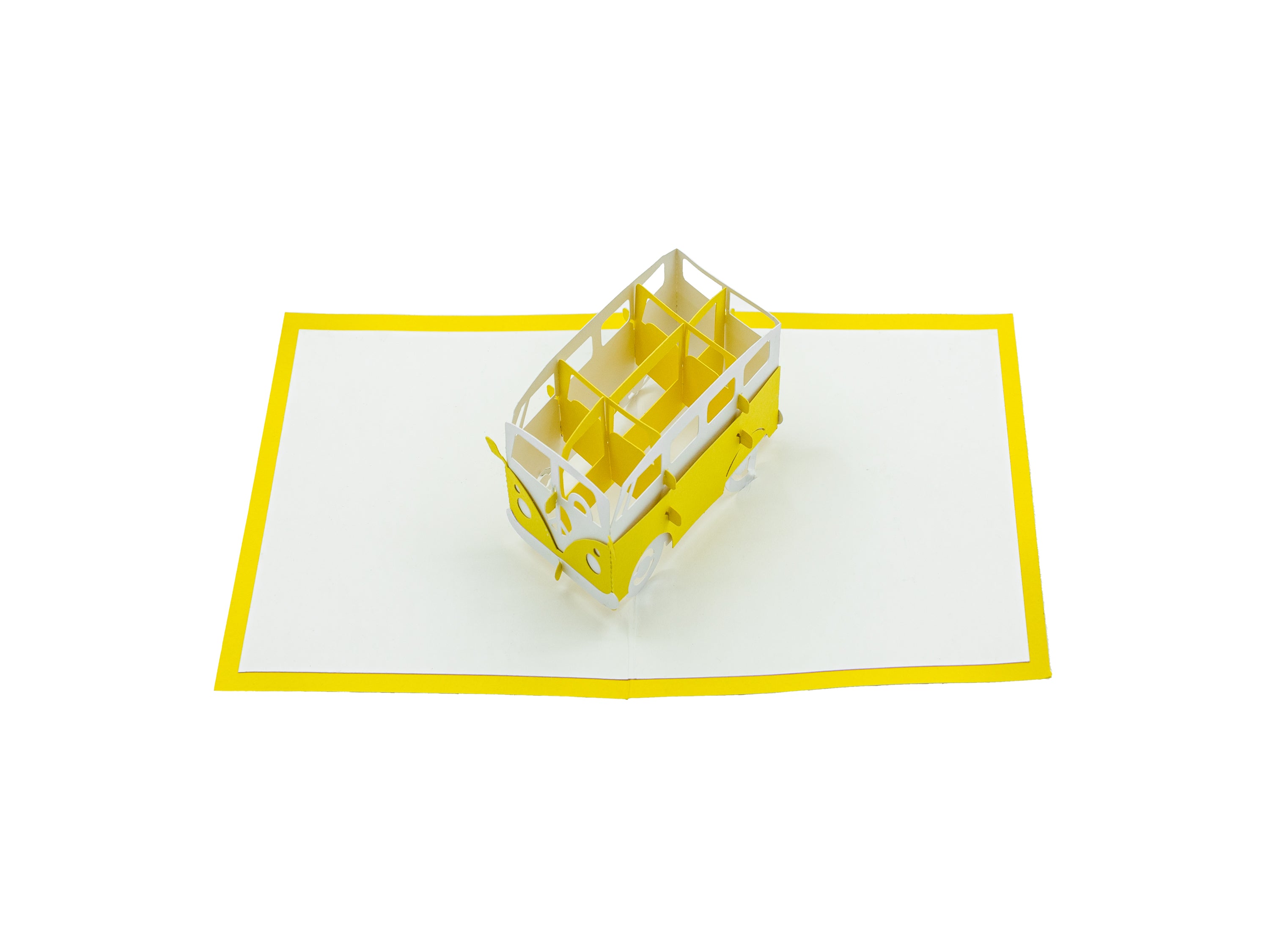 Groovy Peace Bus Pop Up 3D Greeting Card inspired by Volkswagen Bus VW