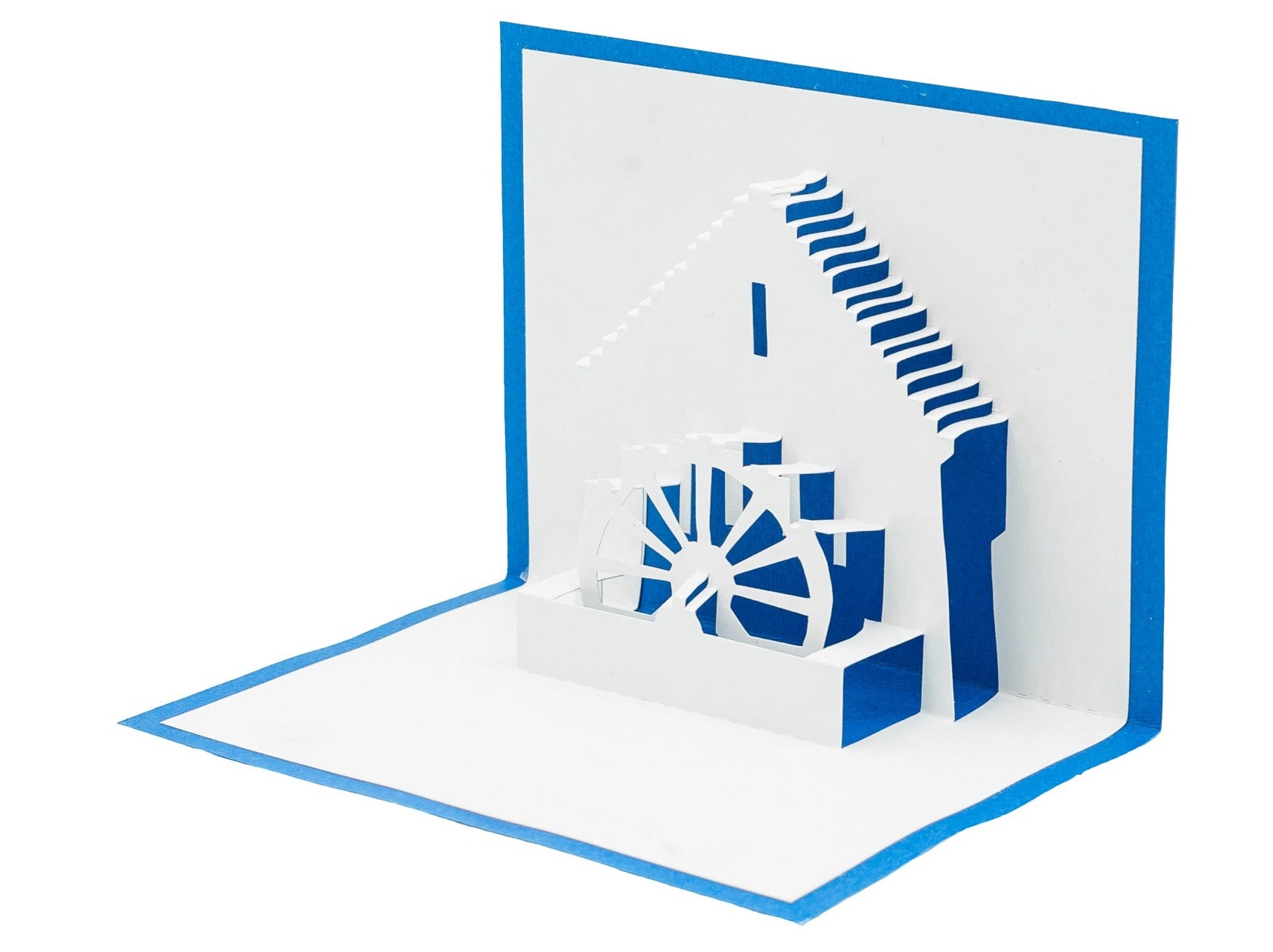 Waterwheel 3D Pop Up Greeting Card: Sympathy, Thinking of You, Encouragement, Rustic Countryside Charm