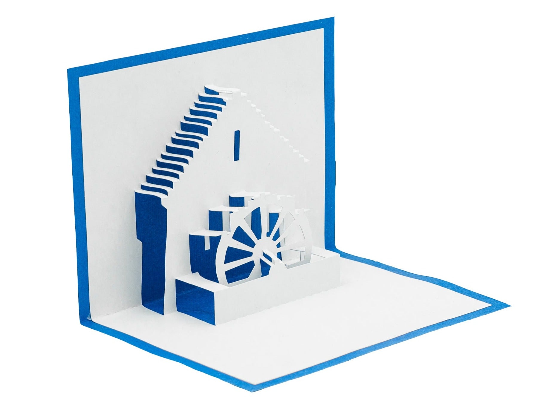 Waterwheel 3D Pop Up Greeting Card: Sympathy, Thinking of You, Encouragement, Rustic Countryside Charm