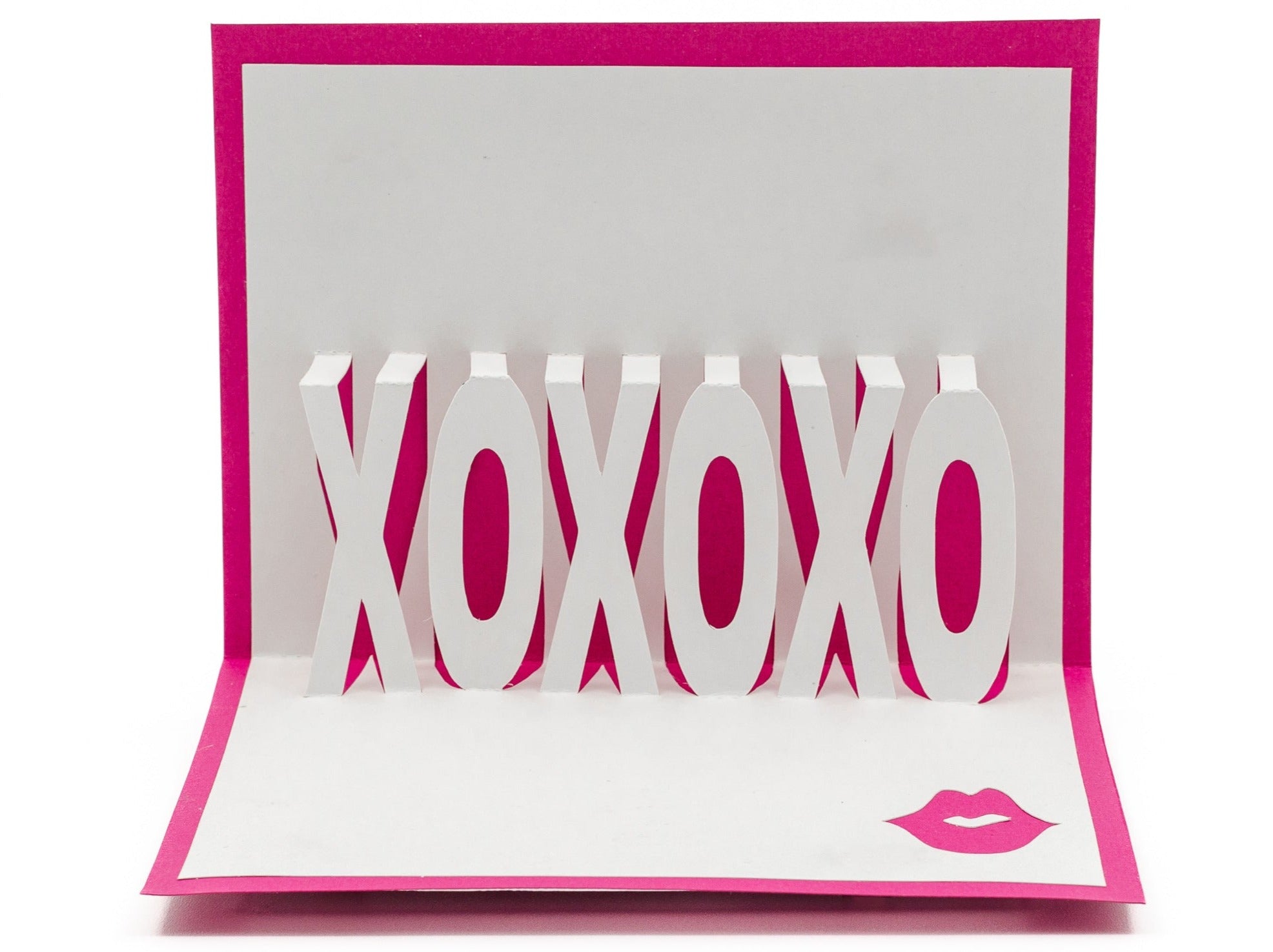 Hot Lips Hugs & Kisses 3D Pop Up Love Greeting Card, Valentine&