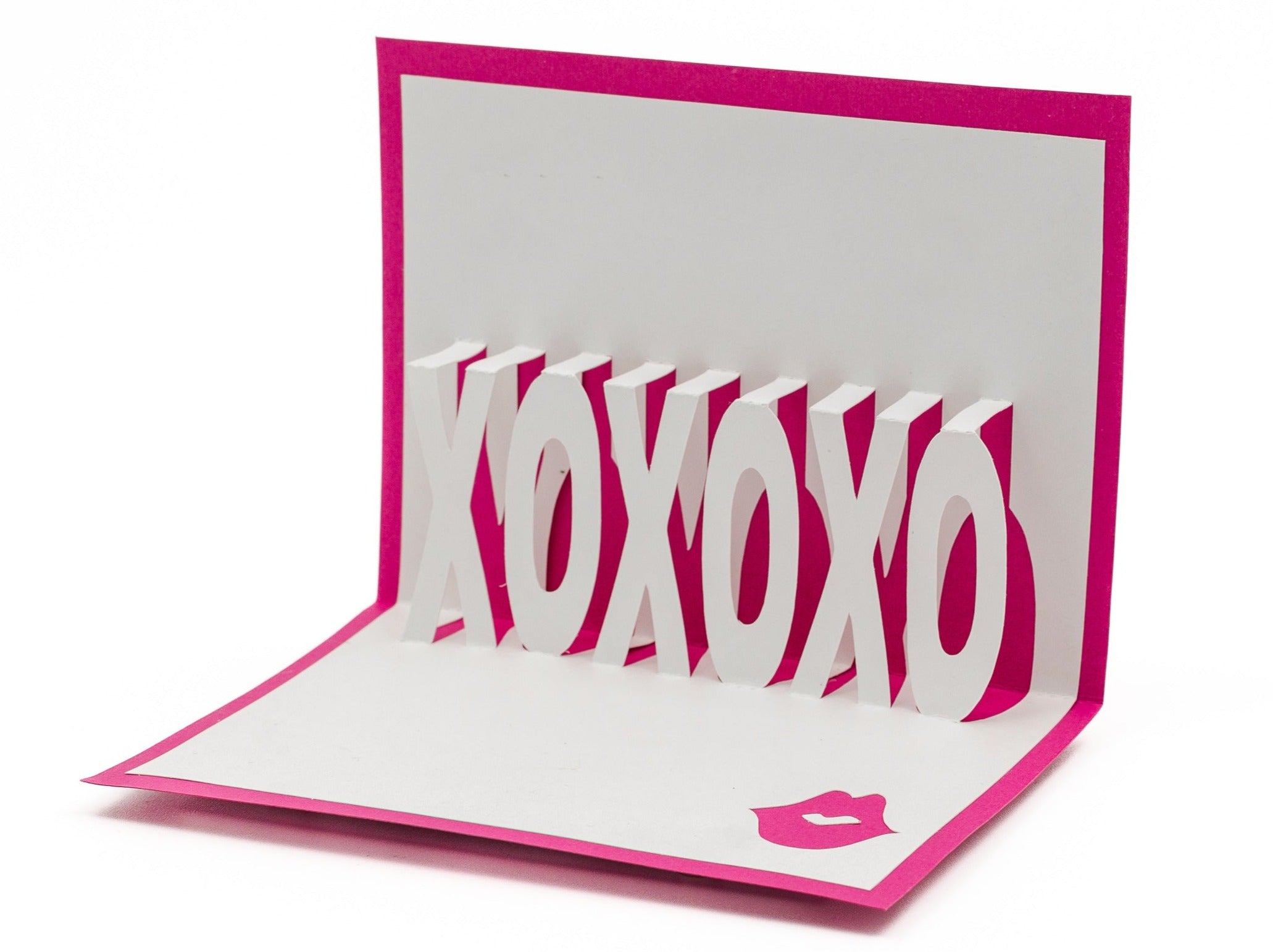 Hot Lips Hugs & Kisses 3D Pop Up Love Greeting Card, Valentine&