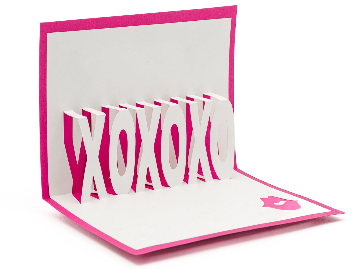 Hot Lips Hugs & Kisses 3D Pop Up Love Greeting Card, Valentine&