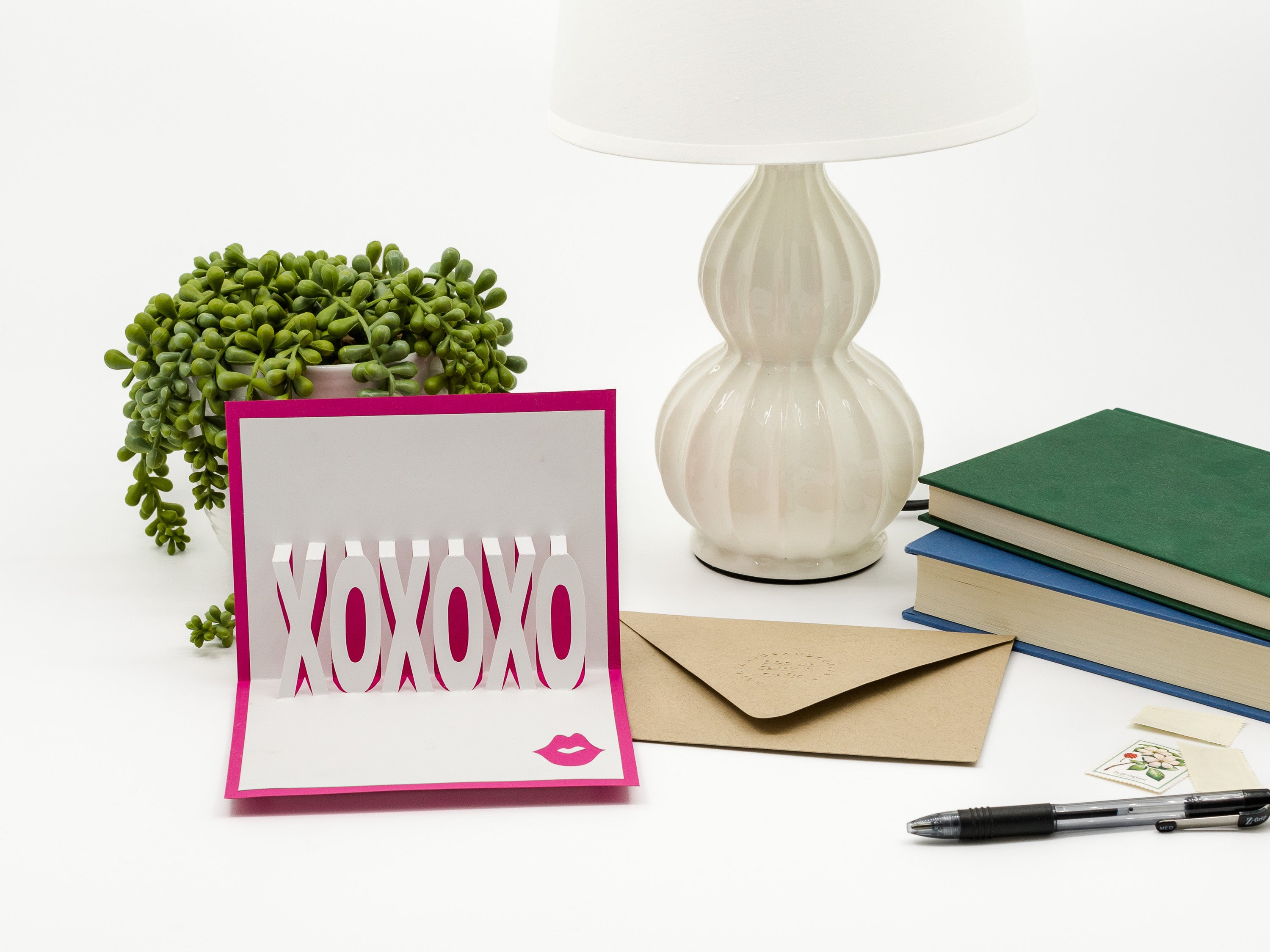 Hot Lips Hugs & Kisses 3D Pop Up Love Greeting Card, Valentine&