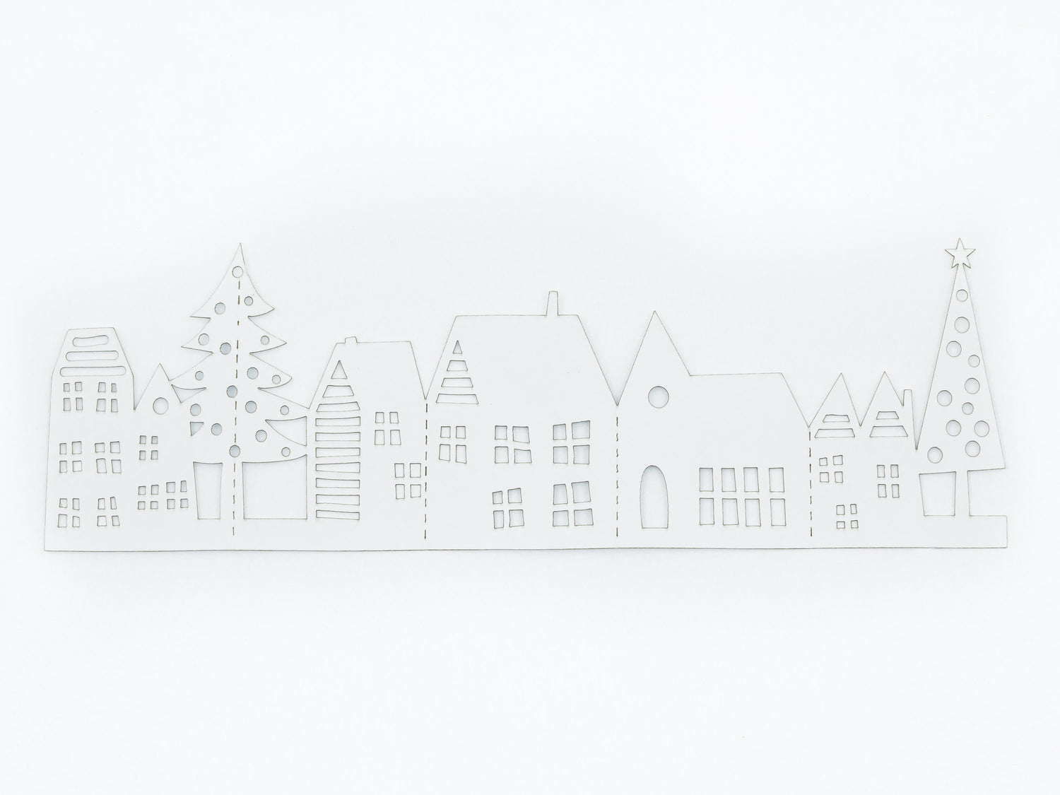 Winter Village 3D Pop Up Mini Christmas Greeting Card Gift Tag: Seasons Greetings Festive Christmas & Unique Holiday Decor