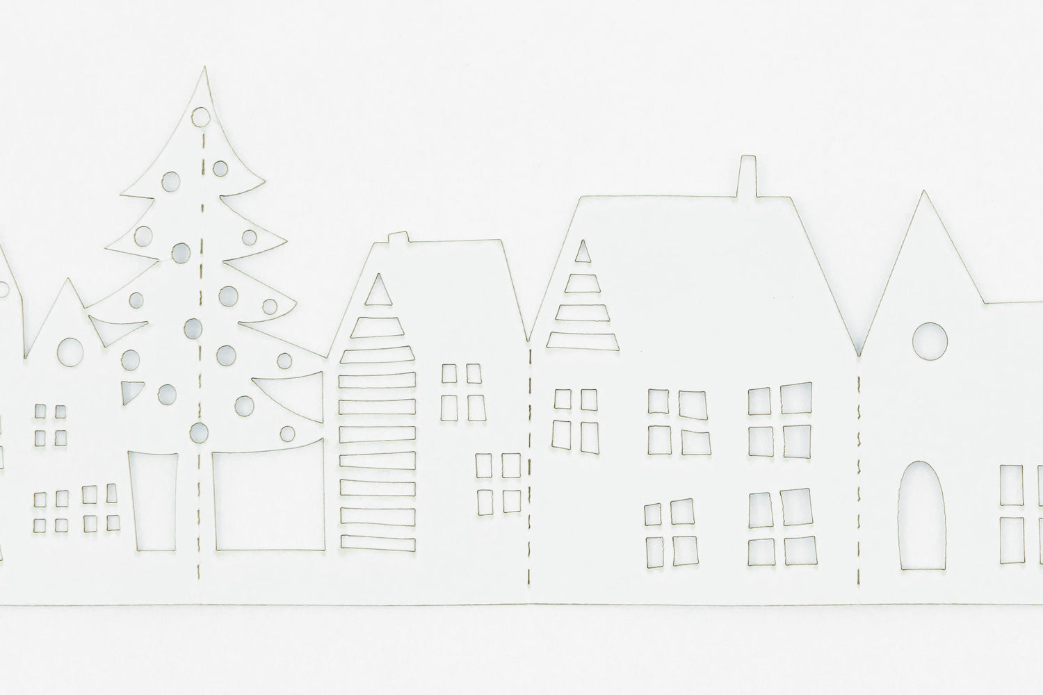 Winter Village 3D Pop Up Mini Christmas Greeting Card Gift Tag: Seasons Greetings Festive Christmas & Unique Holiday Decor