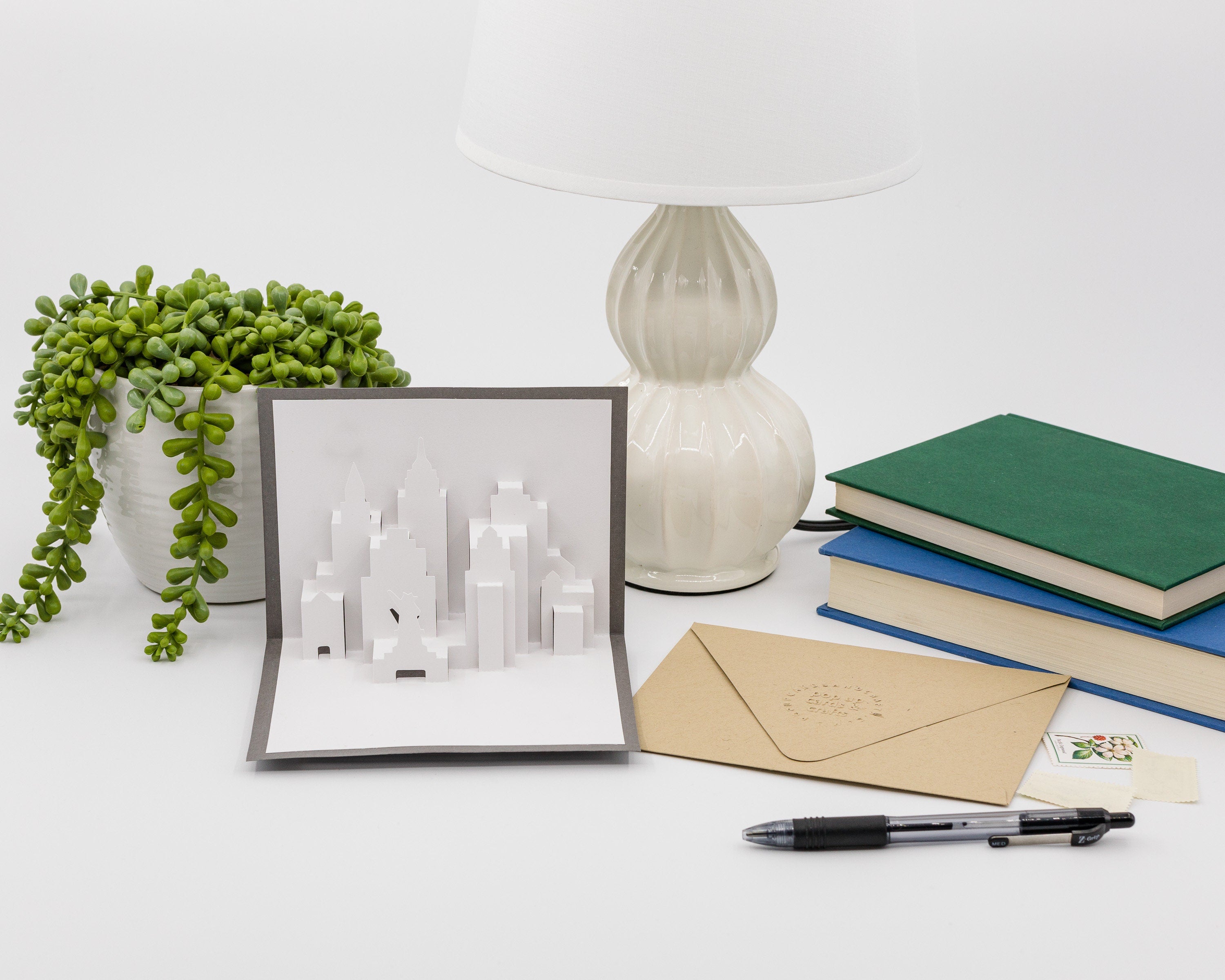 New York City Skyline Pop Up Greeting Card, 3D Cityscape Design, Statue of Liberty, Empire State, Unique Gift, City Travel Souvenir
