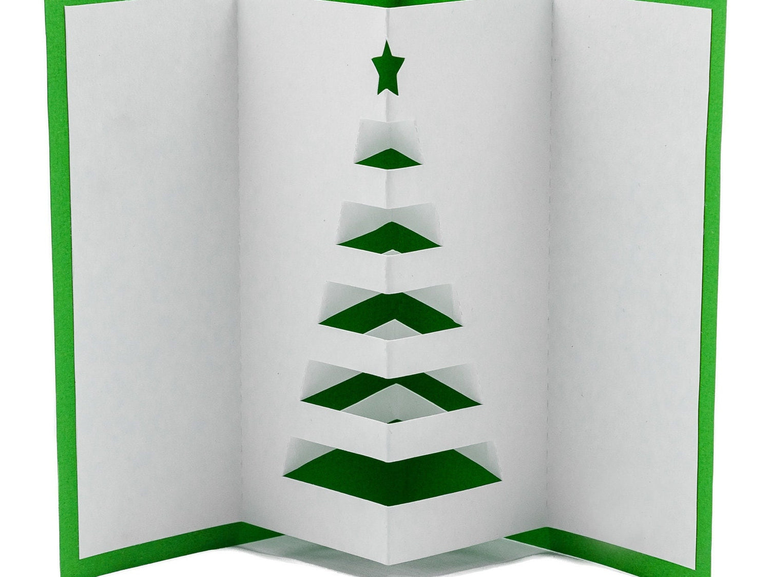 Christmas Tree 3D Pop Up Card: Elegant Modern Minimalist Holiday Greeting for Festive Celebrations