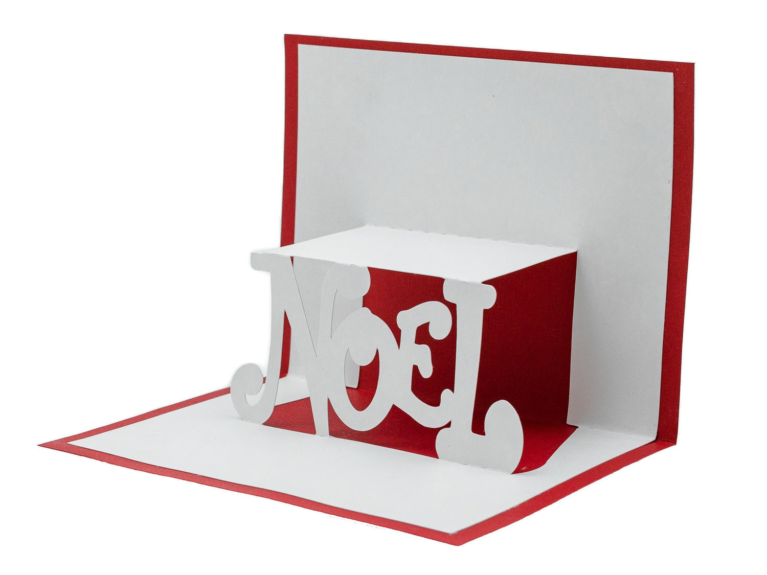 Noel Modern 3D Pop-Up Christmas Card: Minimalist Greeting, Handmade Paper Art Holiday Decor Gift