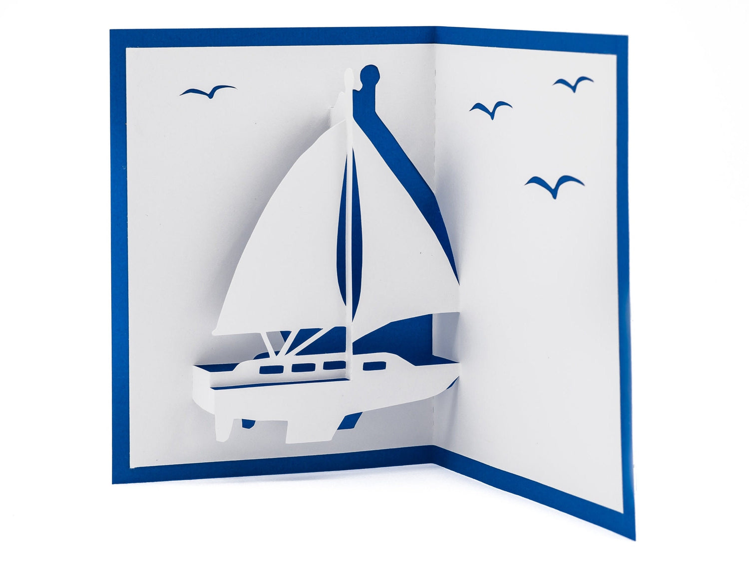 Sailboat 3D Pop Up Card Handmade: Nautical Keepsake for Beach Lovers, Ocean Themed Birthday Greetings