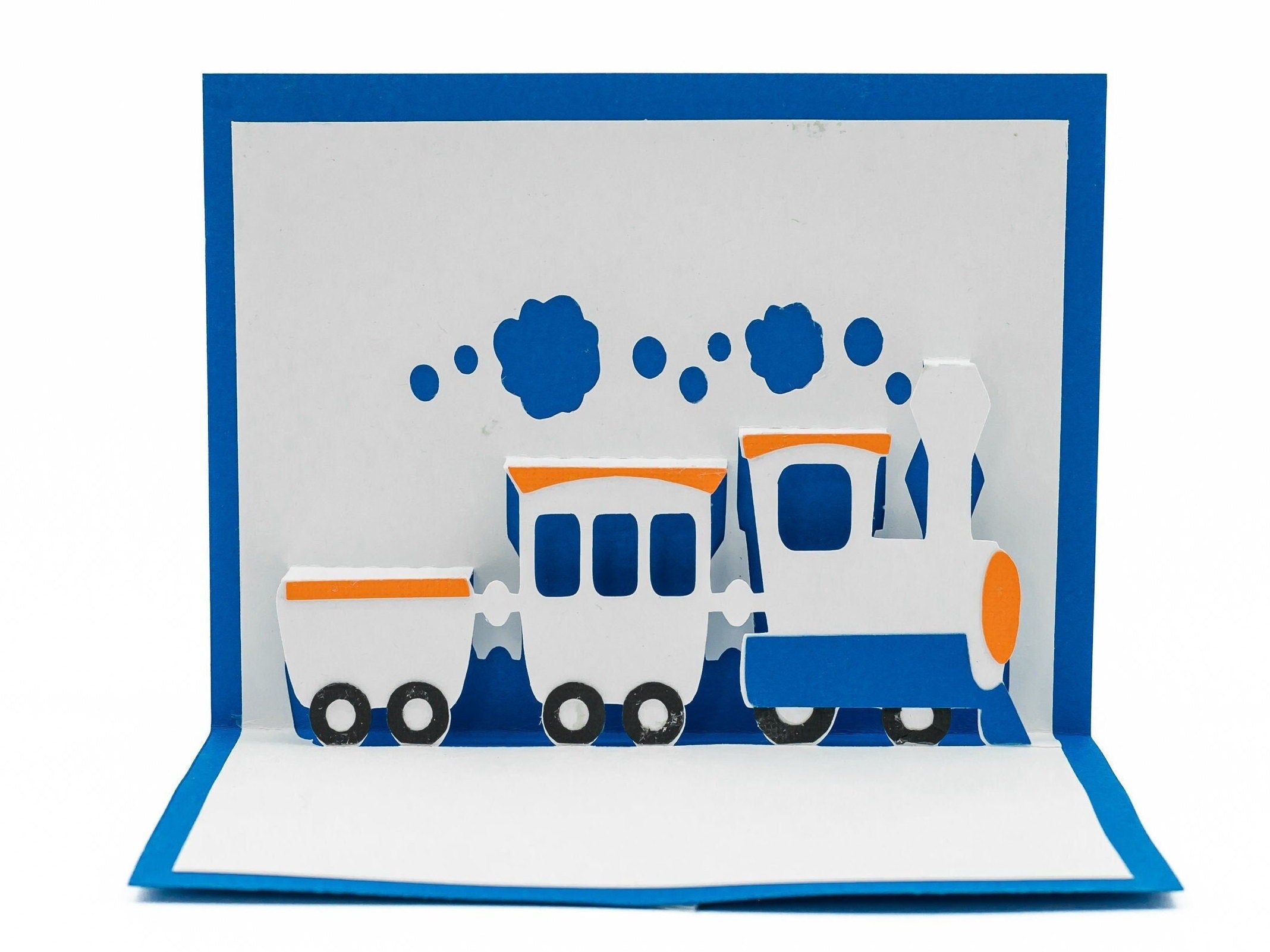 Train Pop Up Card Handmade : Customizable Birthday Surprise for Kids, Choo-Choo Adventure Greeting