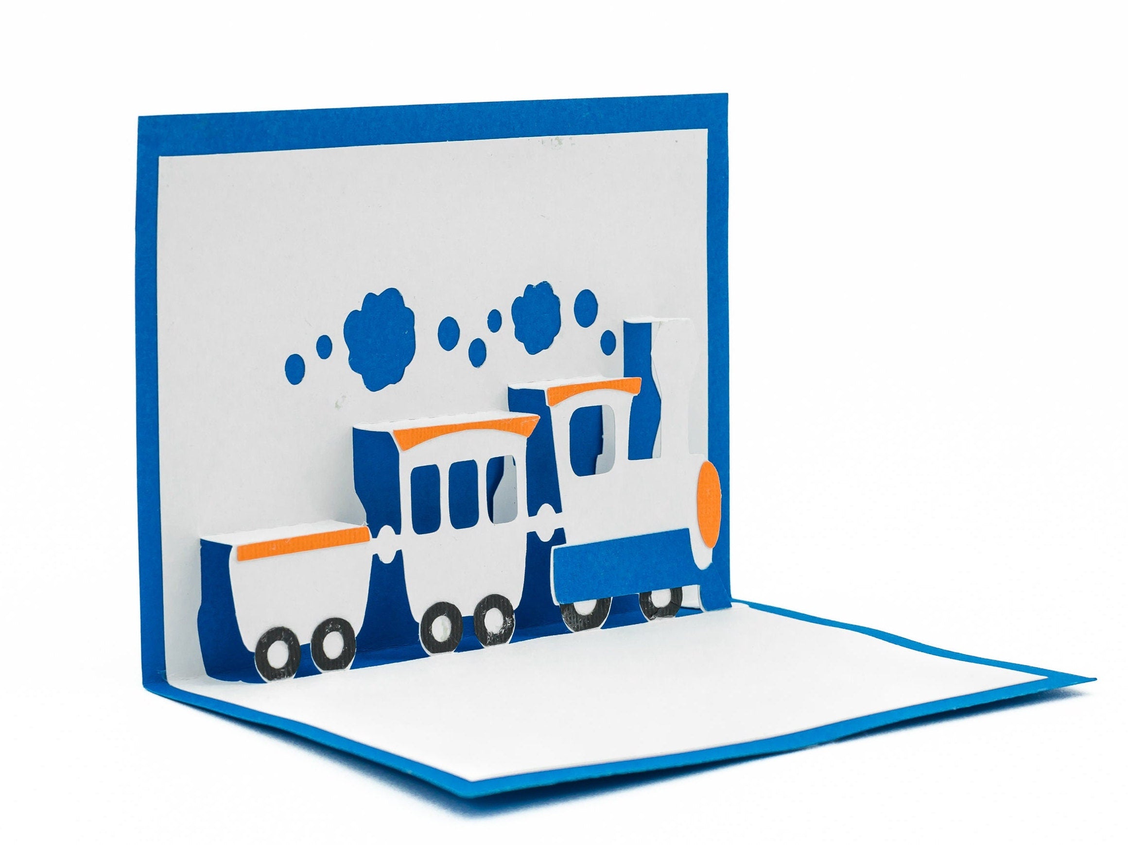 Train Pop Up Card Handmade : Customizable Birthday Surprise for Kids, Choo-Choo Adventure Greeting
