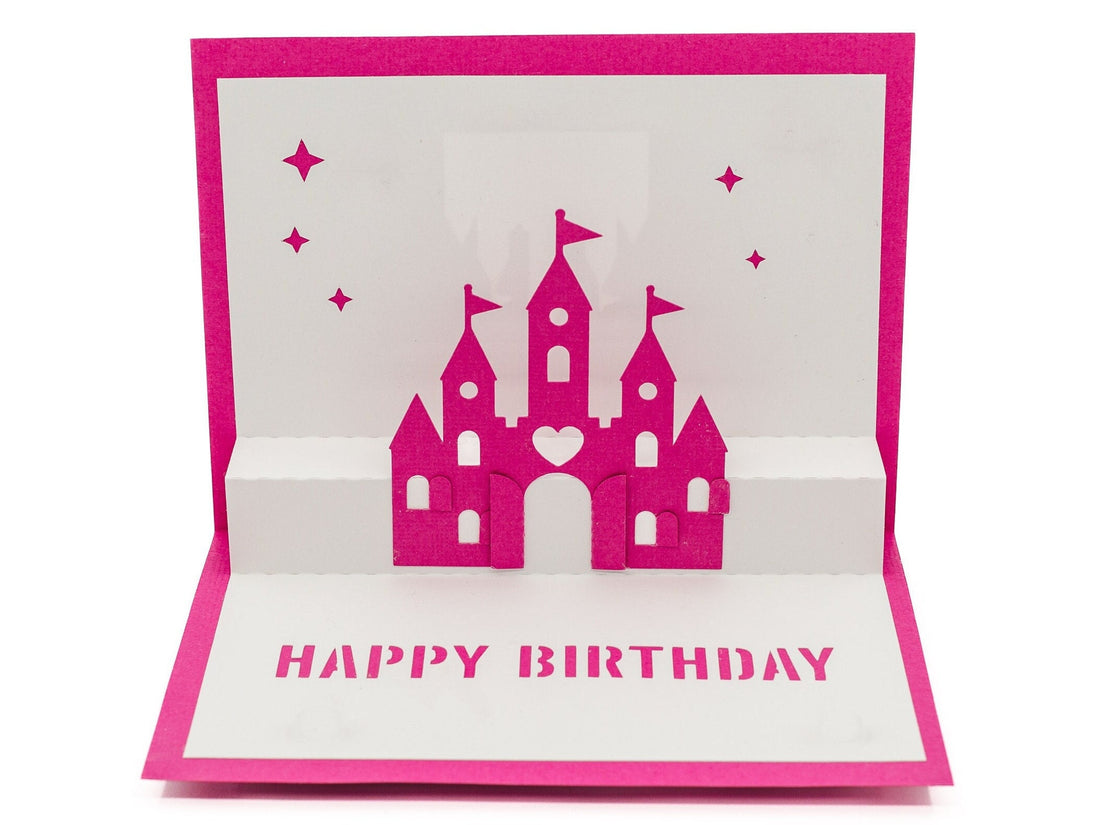 Castle Fairytale 3D Pop Up Happy Birthday Card for Enchanting Princess-Loving Girls, Nieces & Granddaughters