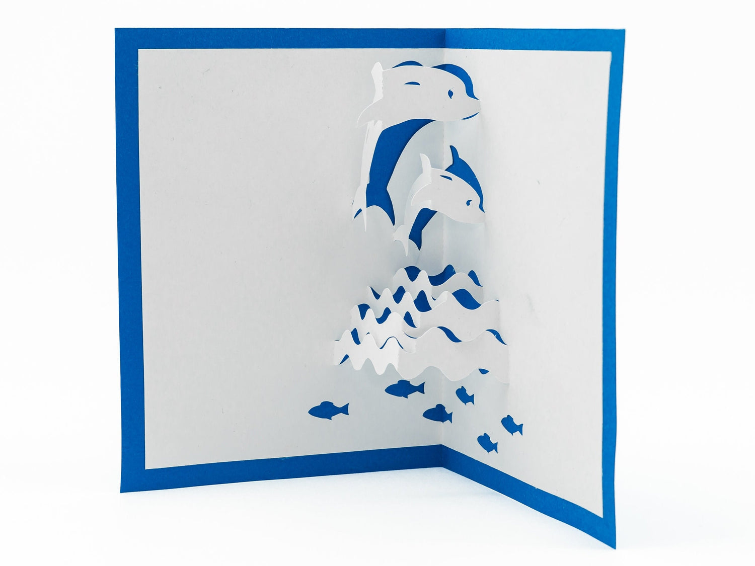 Dolphin 3D Pop Up Card: Ocean Theme, Marine Life Gift, Nautical Stationery, Blank Inside