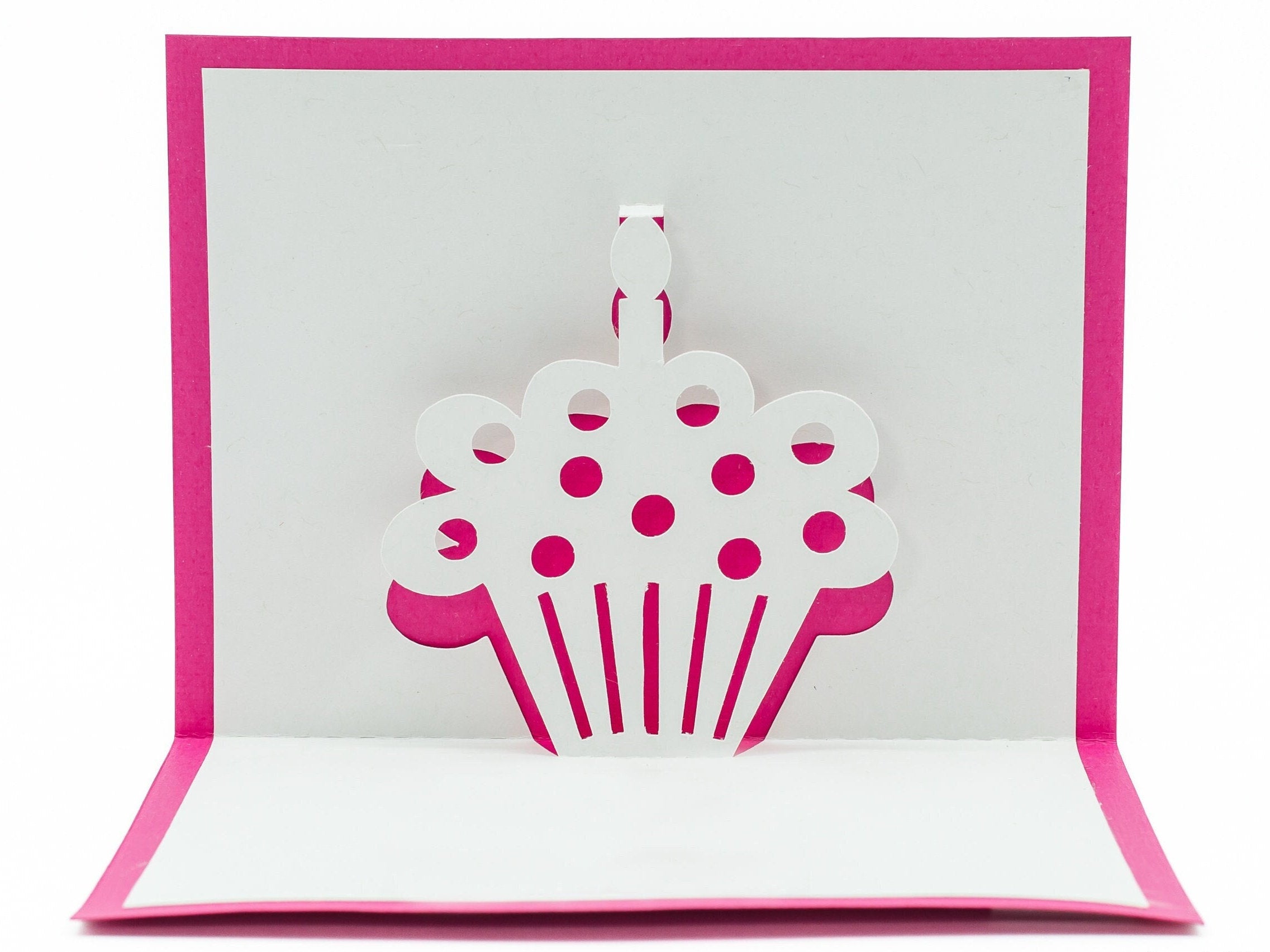 Cupcake 3D Pop Up Card for Happy Birthday: Handmade Greeting Card, Customizable Sweet Dessert Card, Cute Celebration Gift