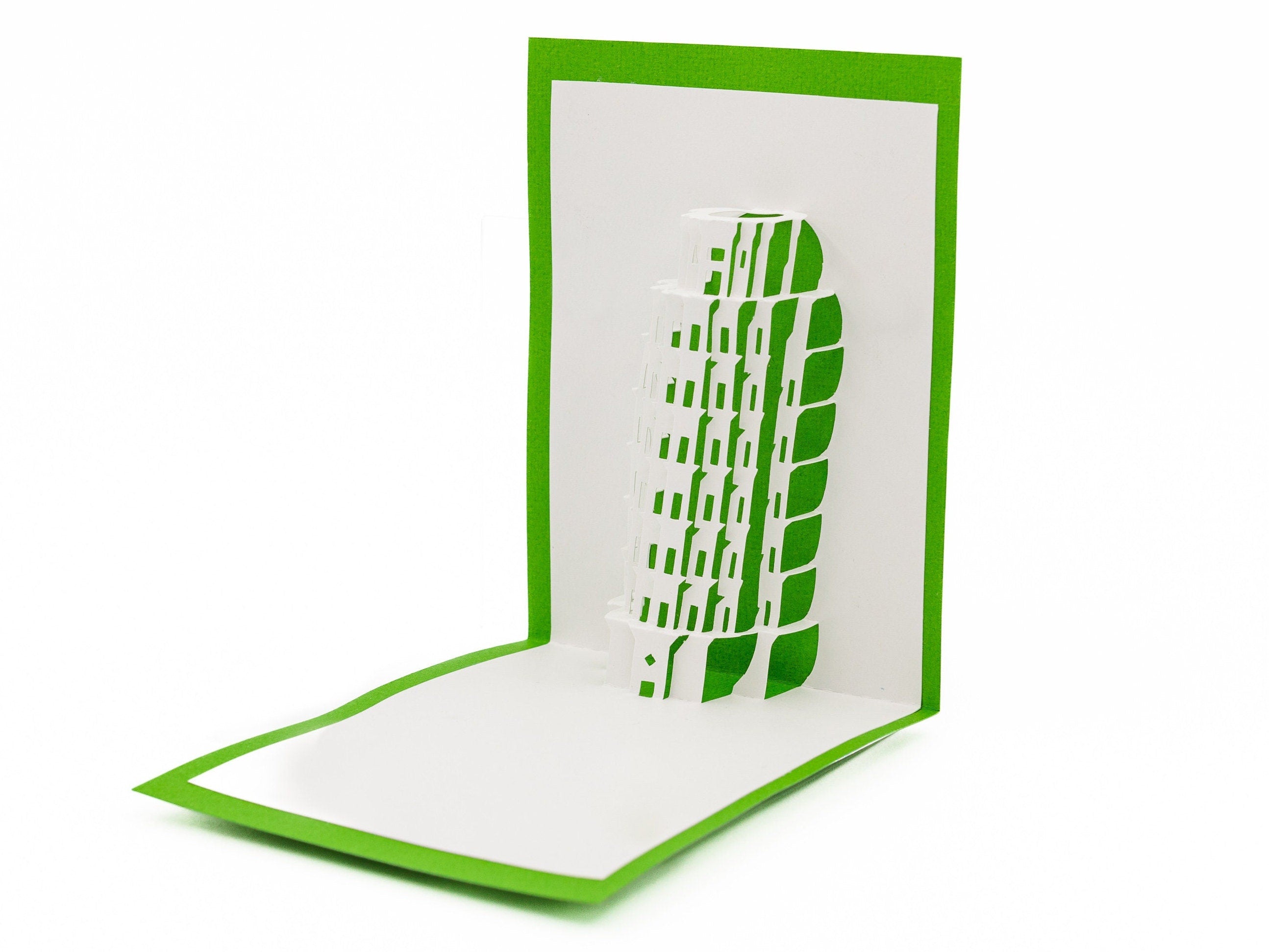 Leaning Tower of Pisa 3D Pop Up Greeting Card, Italian Architecture Card, Travel Keepsake, Architectural Decor, Souvenir
