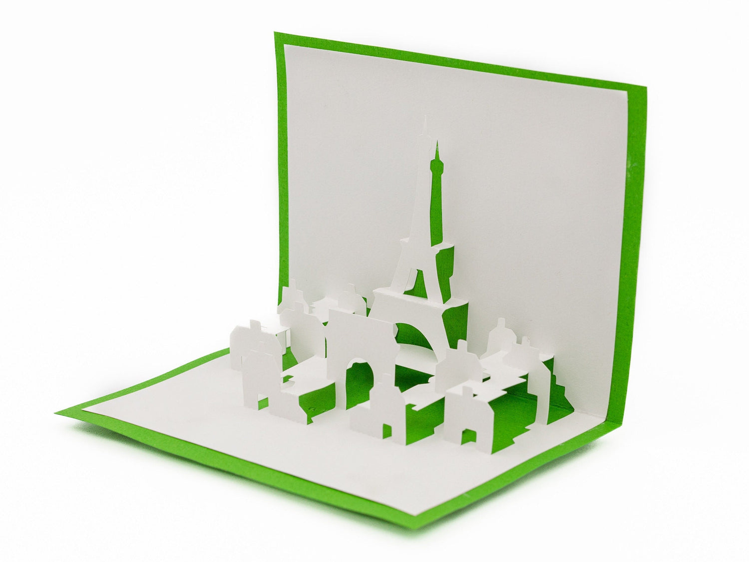 Paris France Skyline 3D Pop Up Card Eiffel Tower Greeting Card, Romantic Travel Keepsake, Notre Dame Cathedral, Arc de Triomphe