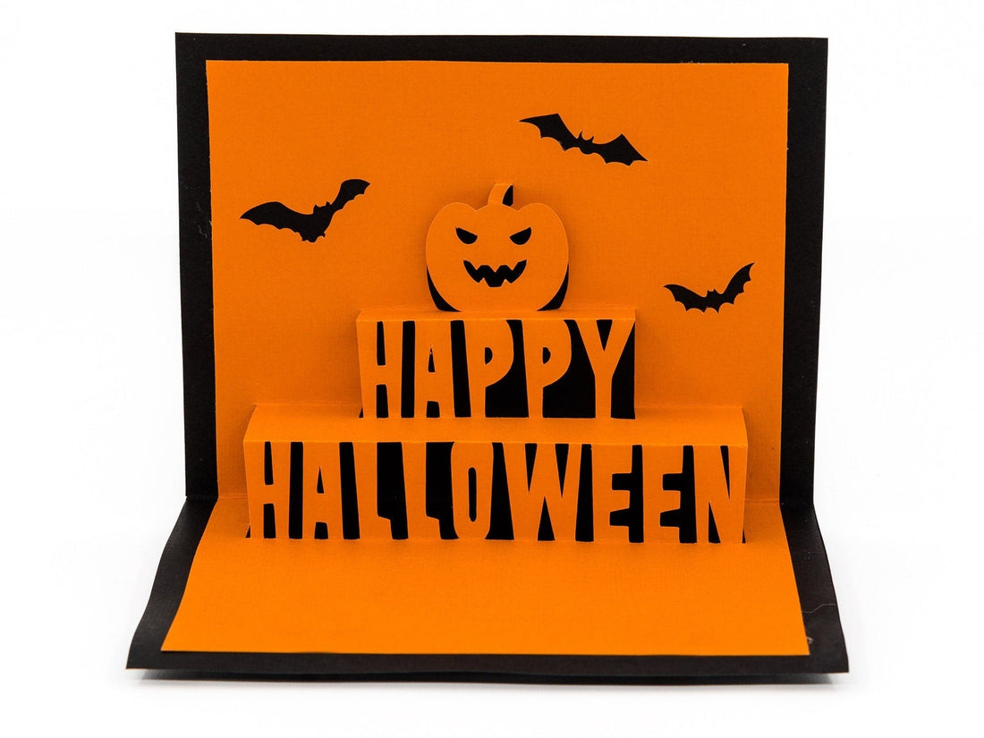 Happy Halloween Spooky 3D Pop Up Card: Bats, Jack-o&