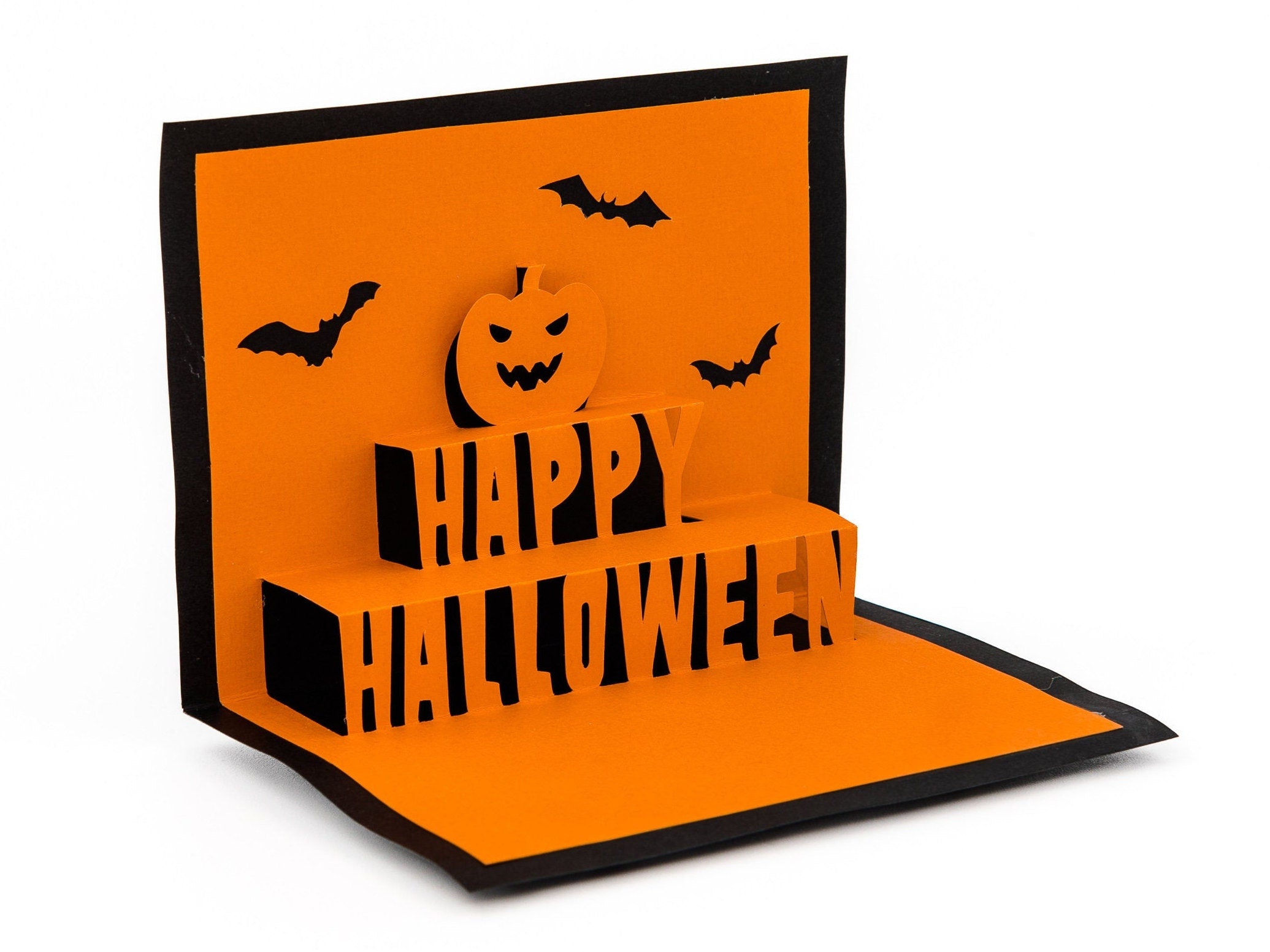 Happy Halloween Spooky 3D Pop Up Card: Bats, Jack-o&