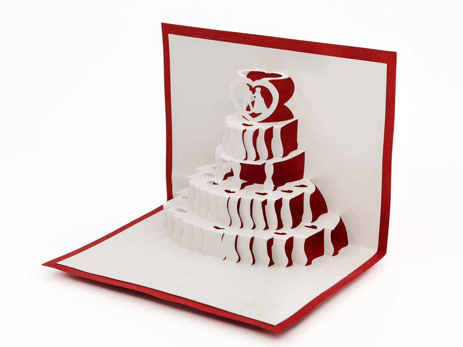Wedding Cake Elegant 3D Pop Up Card: Unique Engagement Gift for Couples, Newlyweds & Anniversary