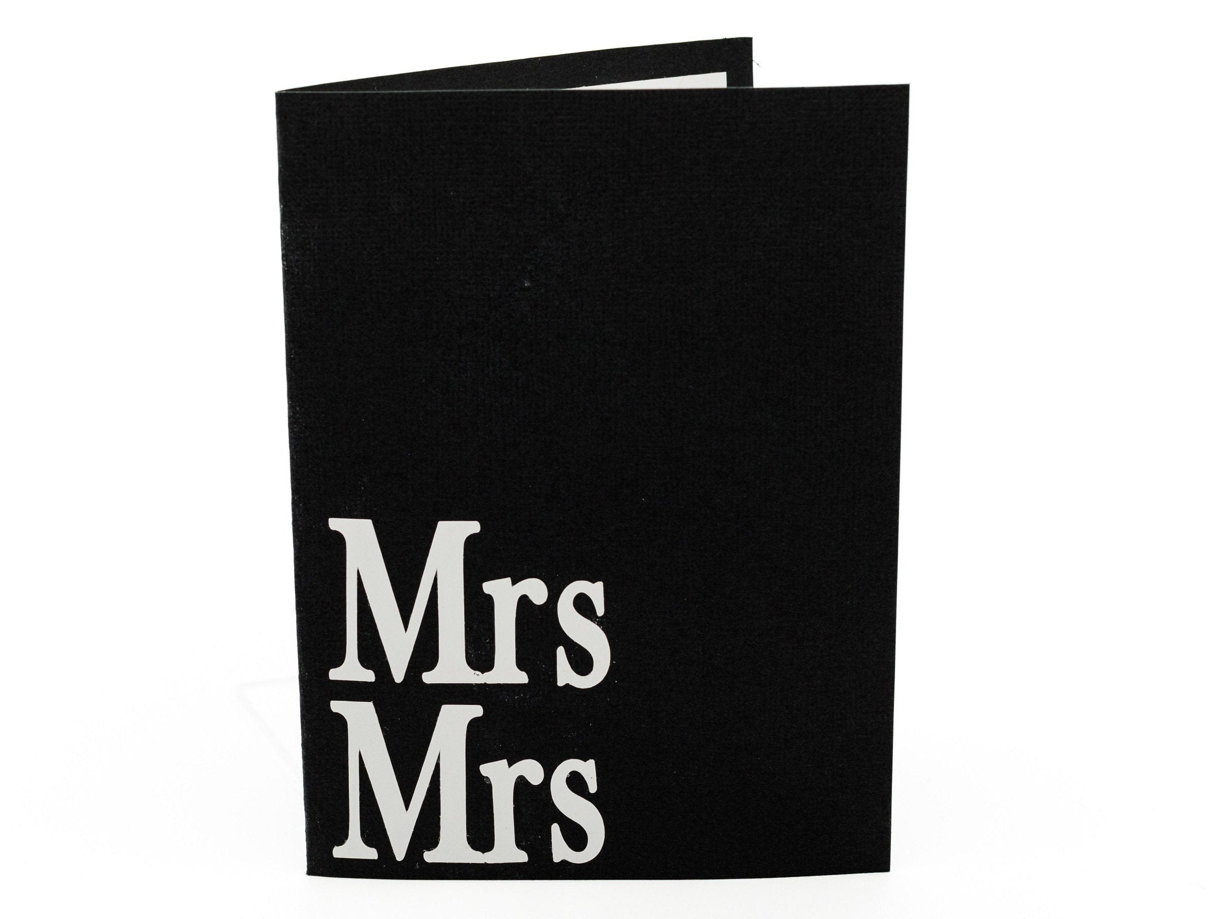 Mrs & Mrs Pop Up Greeting Card: Lesbian Wedding Congratulations, LGBTQ Celebration, Same-Sex Marriage Gift