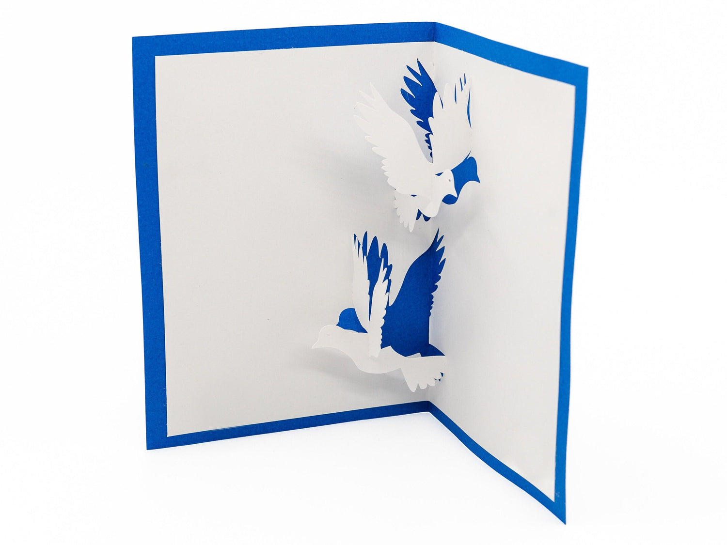 Dove Peaceful 3D Pop Up Greeting Card - Handmade Blank Card Peace Symbol for Sympathy, Baptism, Friendship, Animal Lovers
