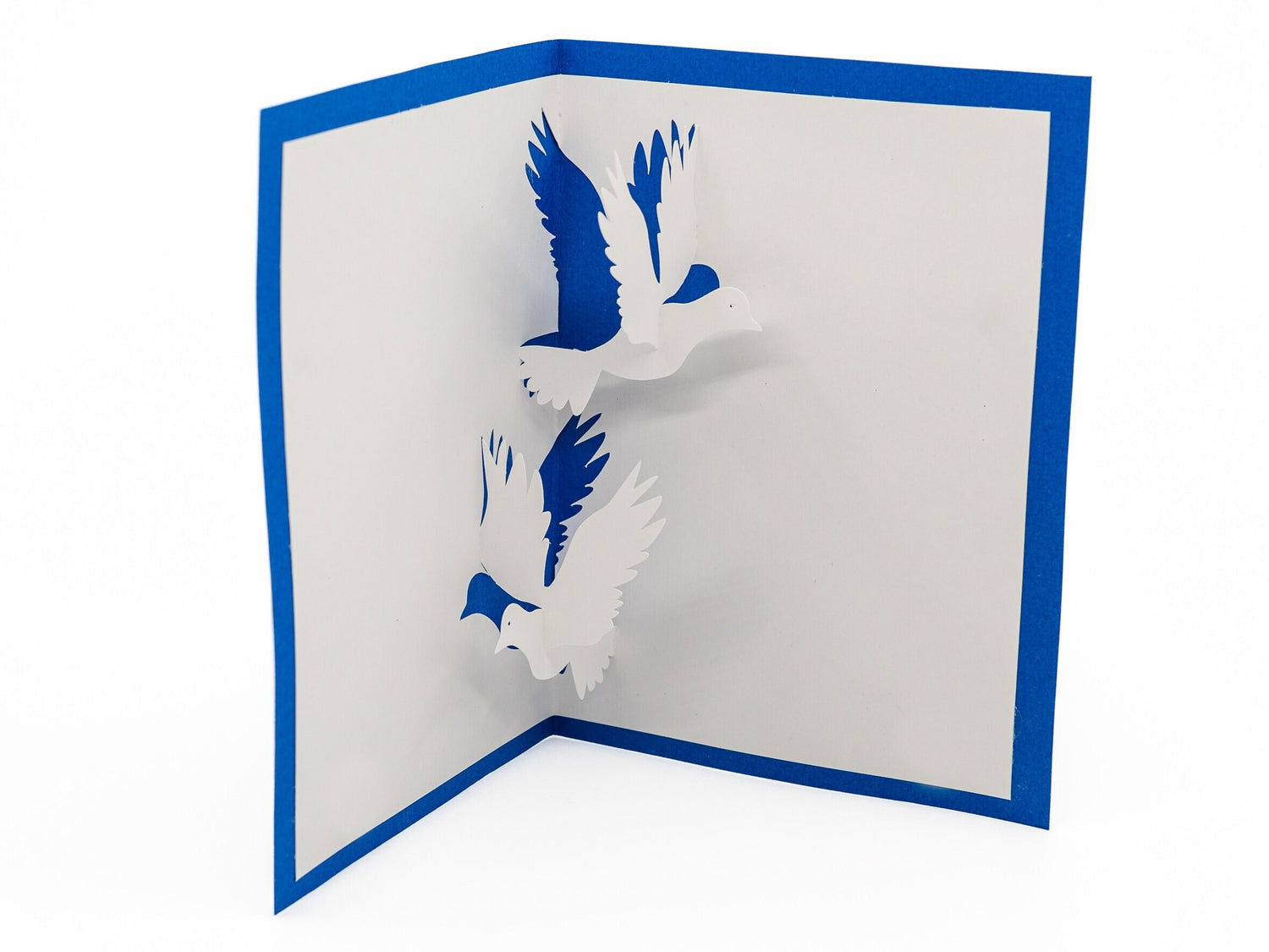 Dove Peaceful 3D Pop Up Greeting Card - Handmade Blank Card Peace Symbol for Sympathy, Baptism, Friendship, Animal Lovers