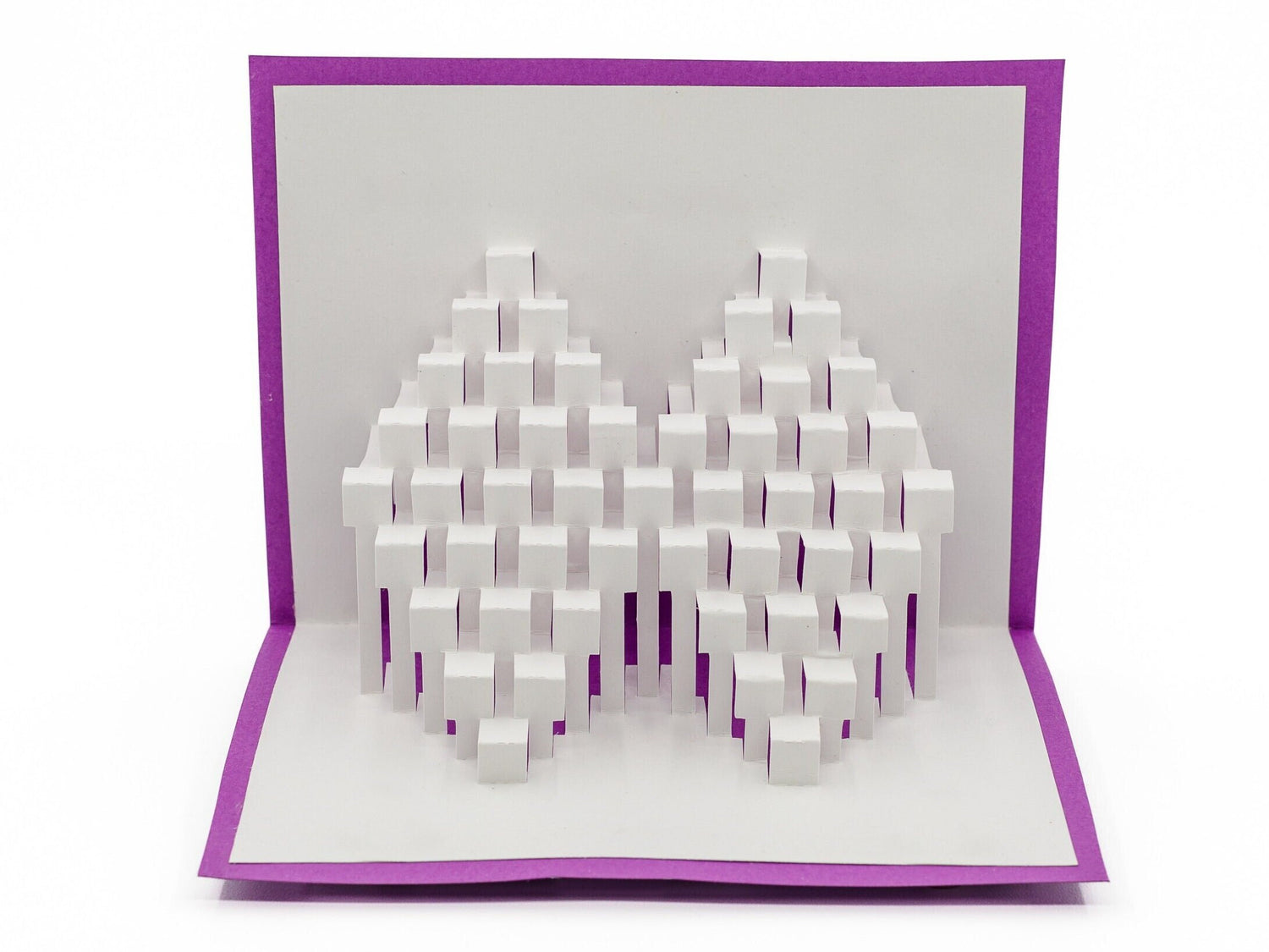 Geometric Kirigami 3D Pop Up Greeting Card Elegant: Handmade Paper Art Sculpture for Unique Greetings & Gifts, Blank Card